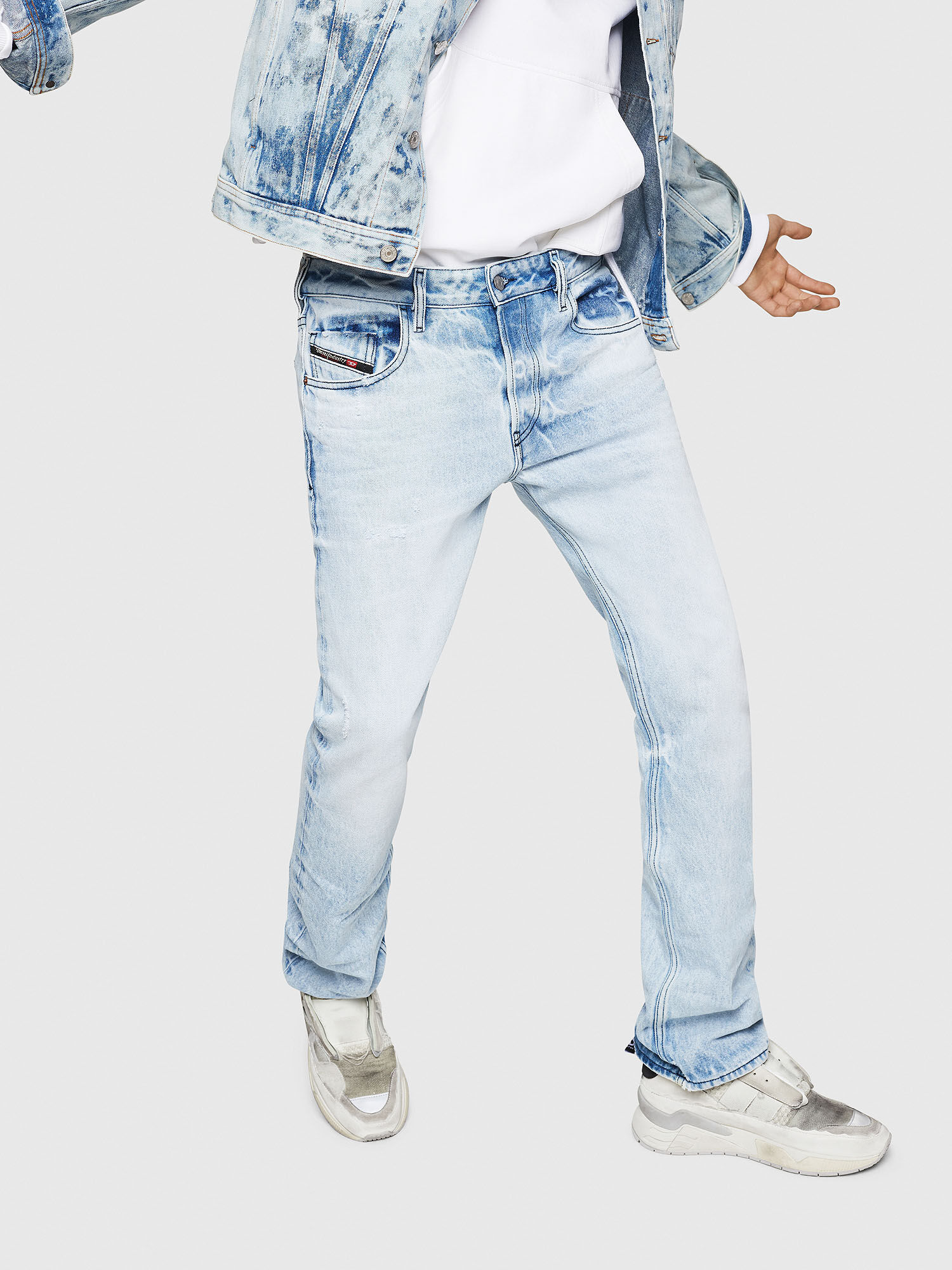 light blue jeans man