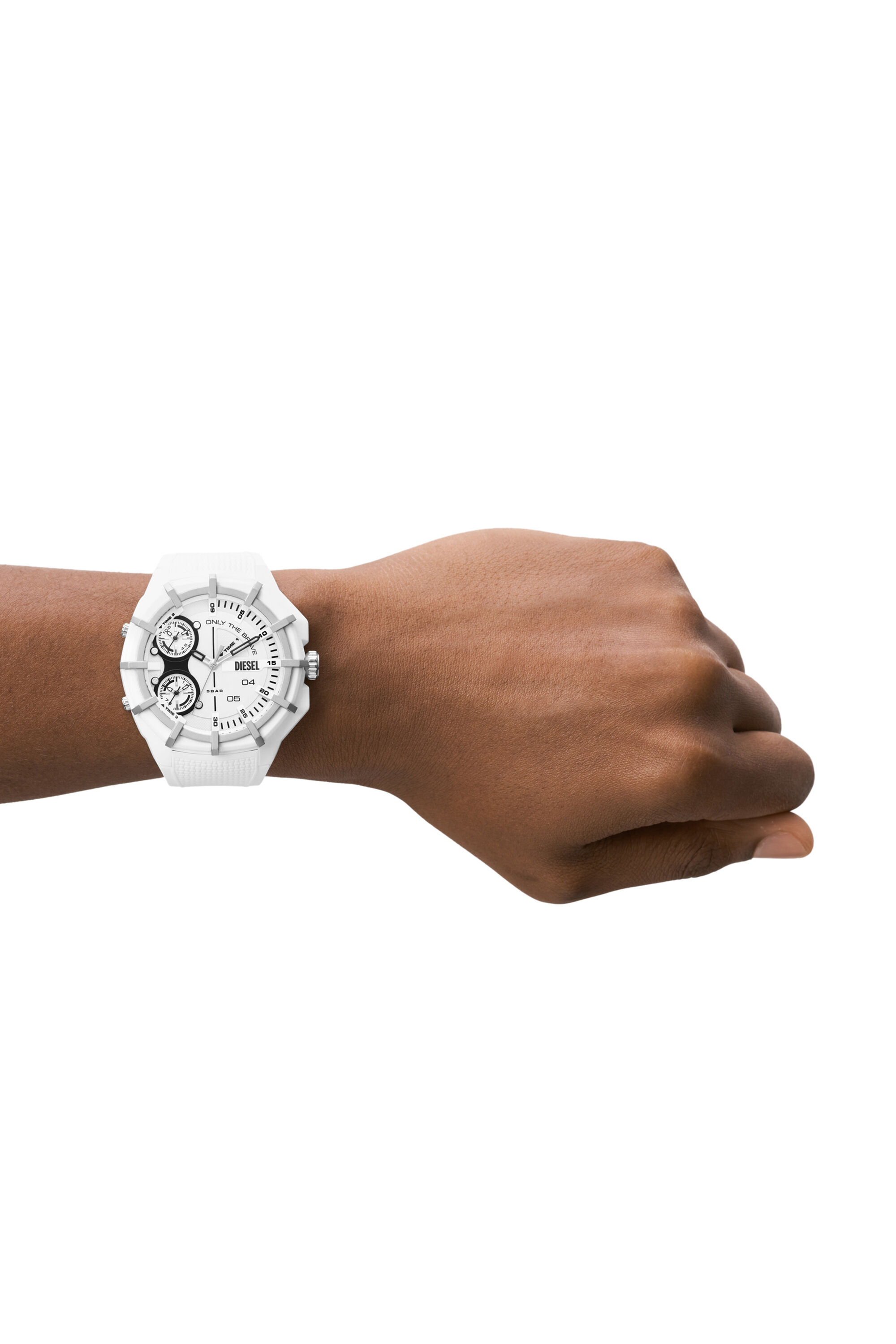 All white diesel watch store