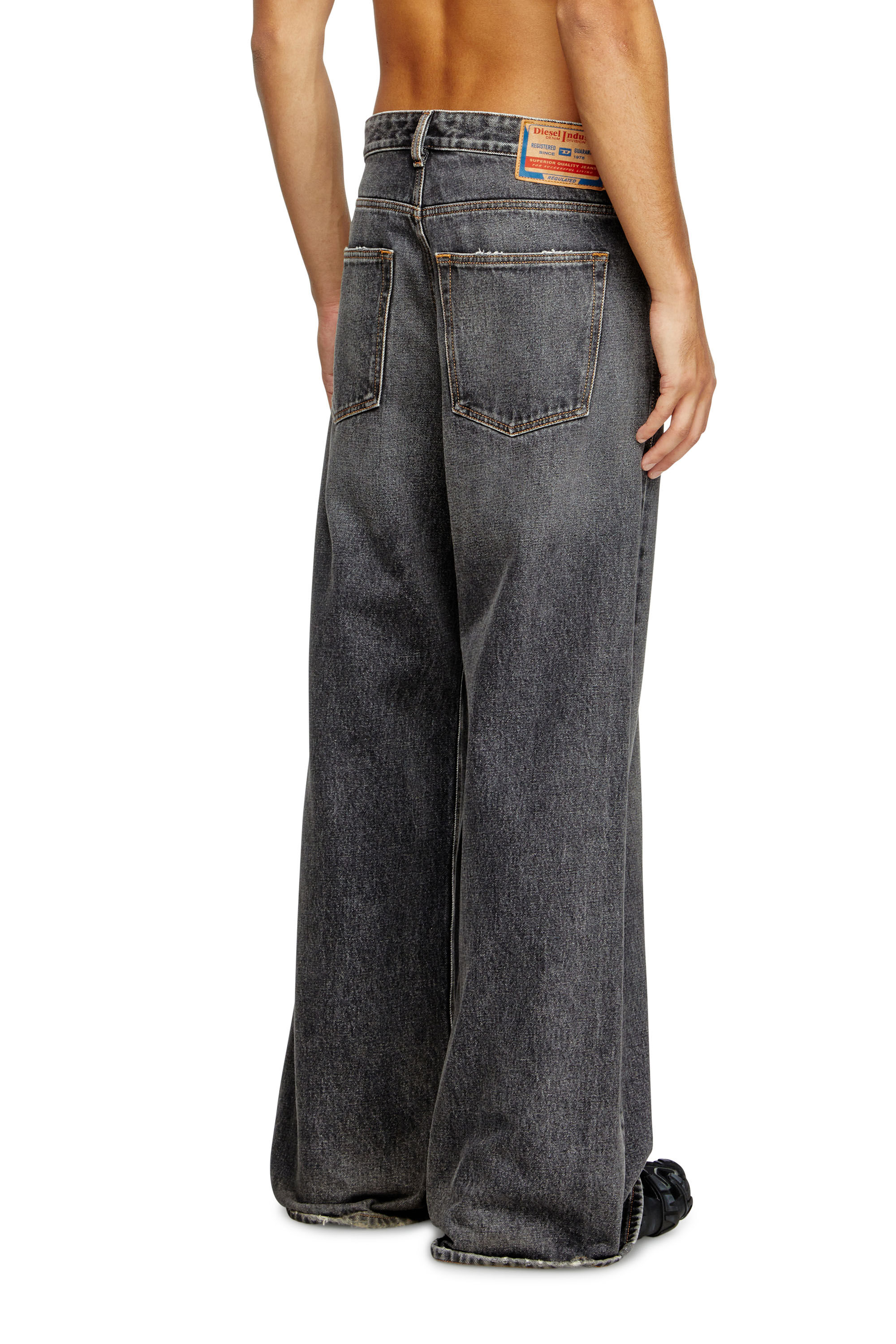 激安ブランド Man: D-RISE Oversized Diesel | Jeans grey Black/Dark Regular パンツ