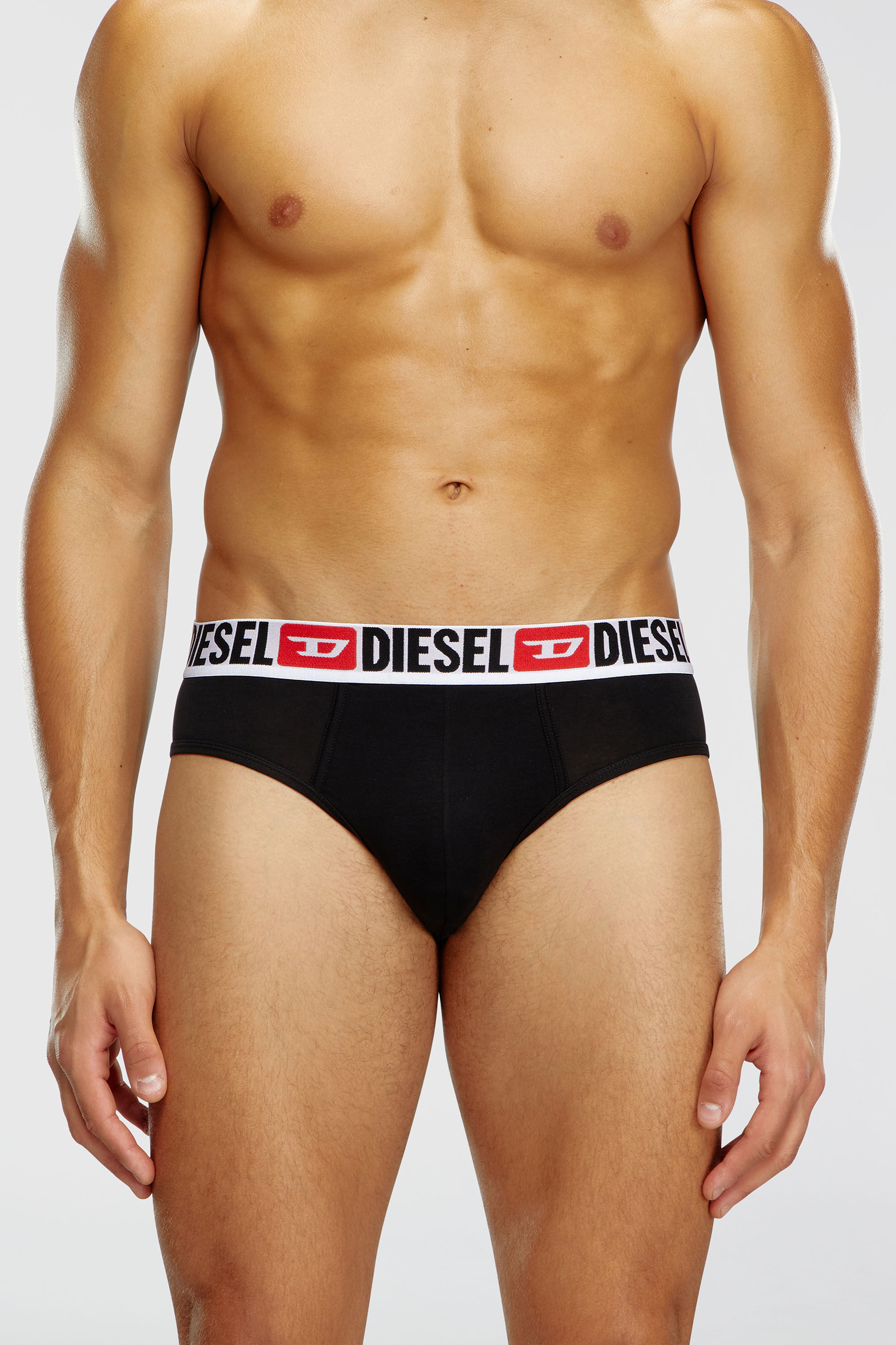 Diesel - UMBR-ANDRETHREEPACK, Man's Three-pack of solid-colour briefs in Black/White - 3