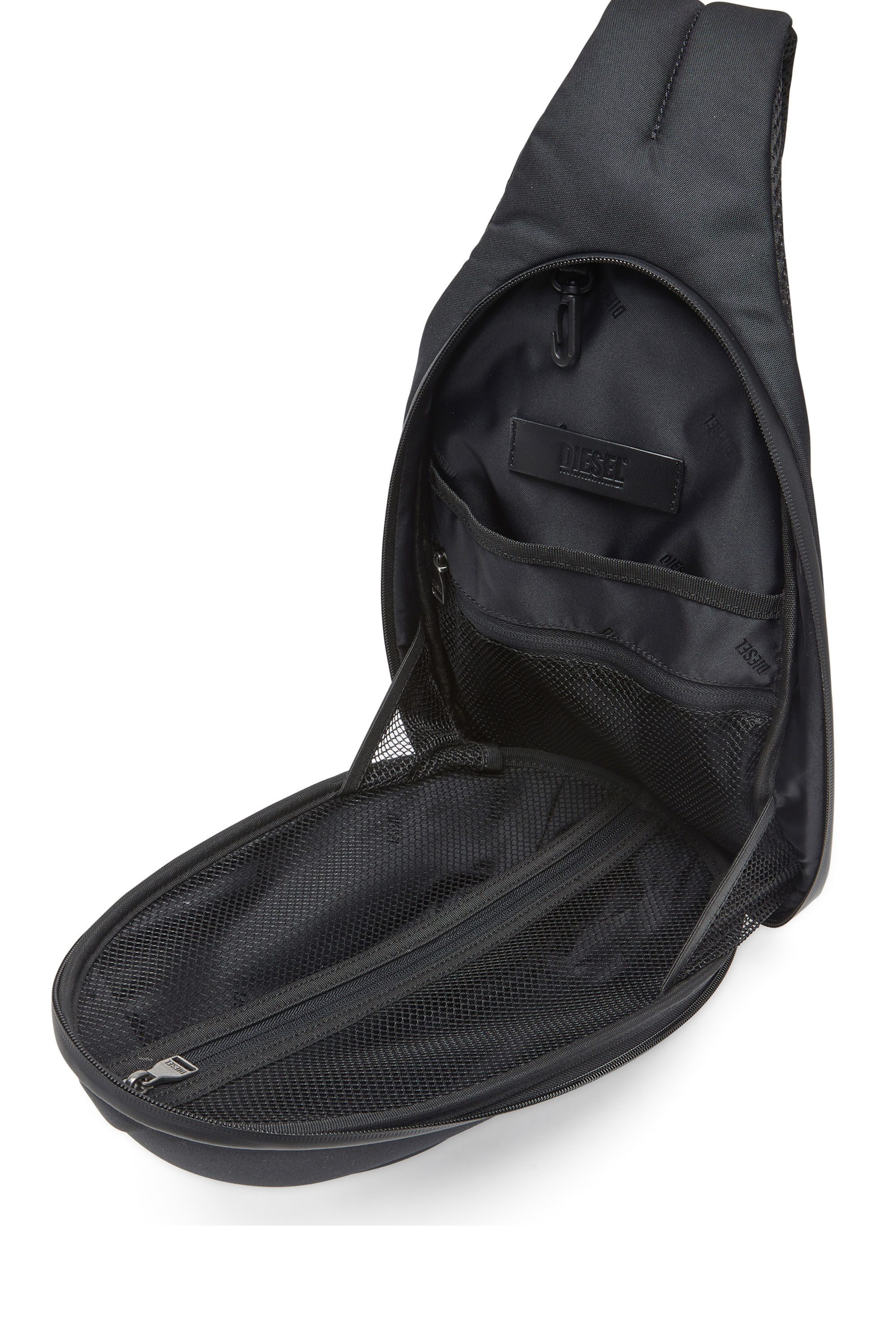 Men s 1DR Pod Hard shell sling bag Black Diesel