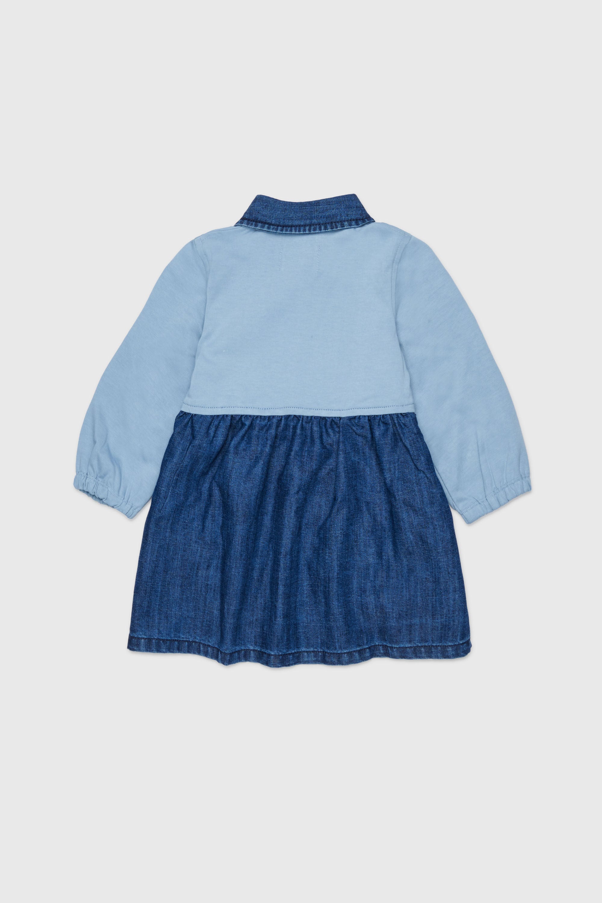 Diesel - DROSEB, Woman's Shirt dress in cotton and denim with rose print in Medium blue - 2