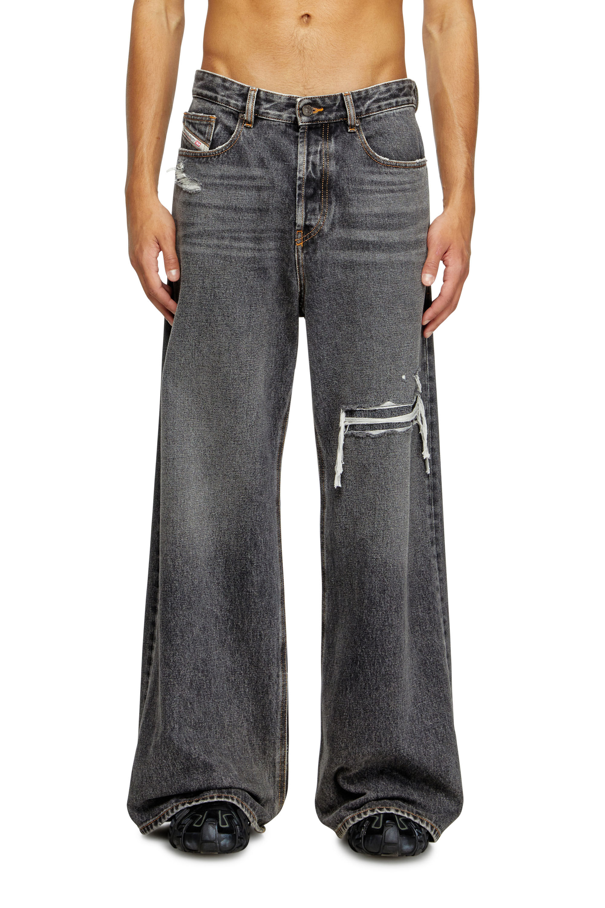 印象のデザイン Man: D-RISE Oversized Diesel | Jeans grey Black/Dark Regular パンツ