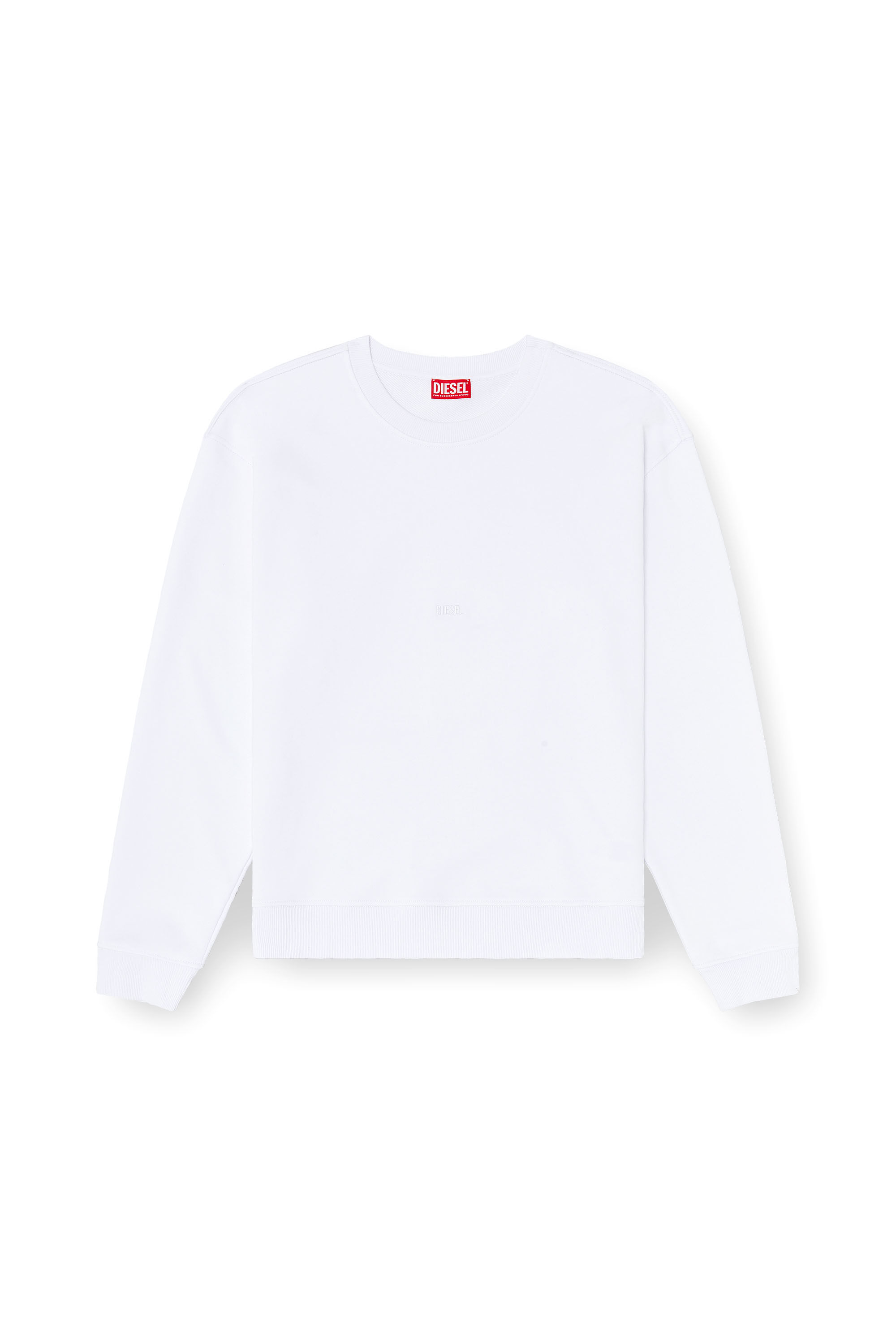 Diesel - S-NORM-AA5, Man's Cotton sweatshirt with micro logo embroidery in null - 2