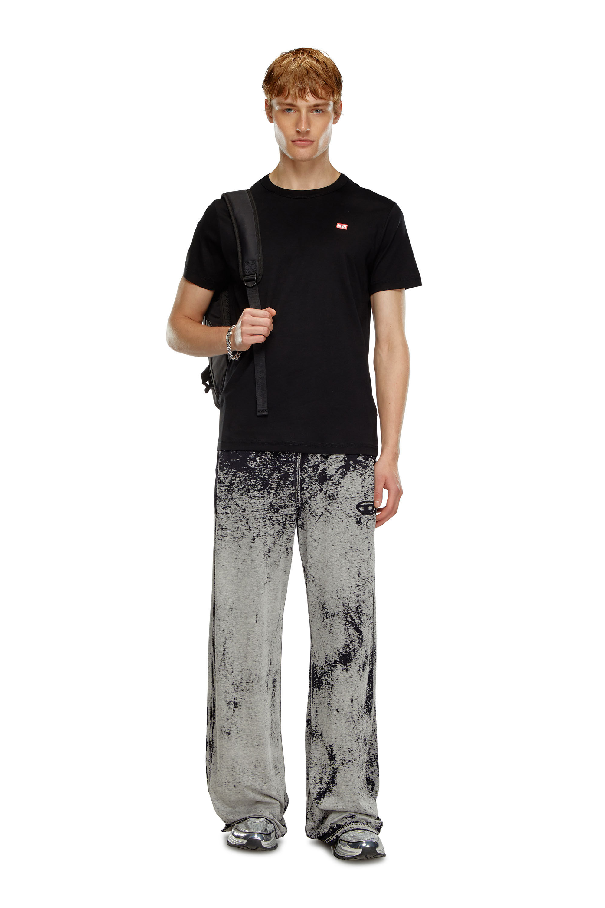 Tシャツ・カットソー Diesel t-miegor-k77 T-shirt Men's T-shirt in mercerised cotton | Black | Diesel