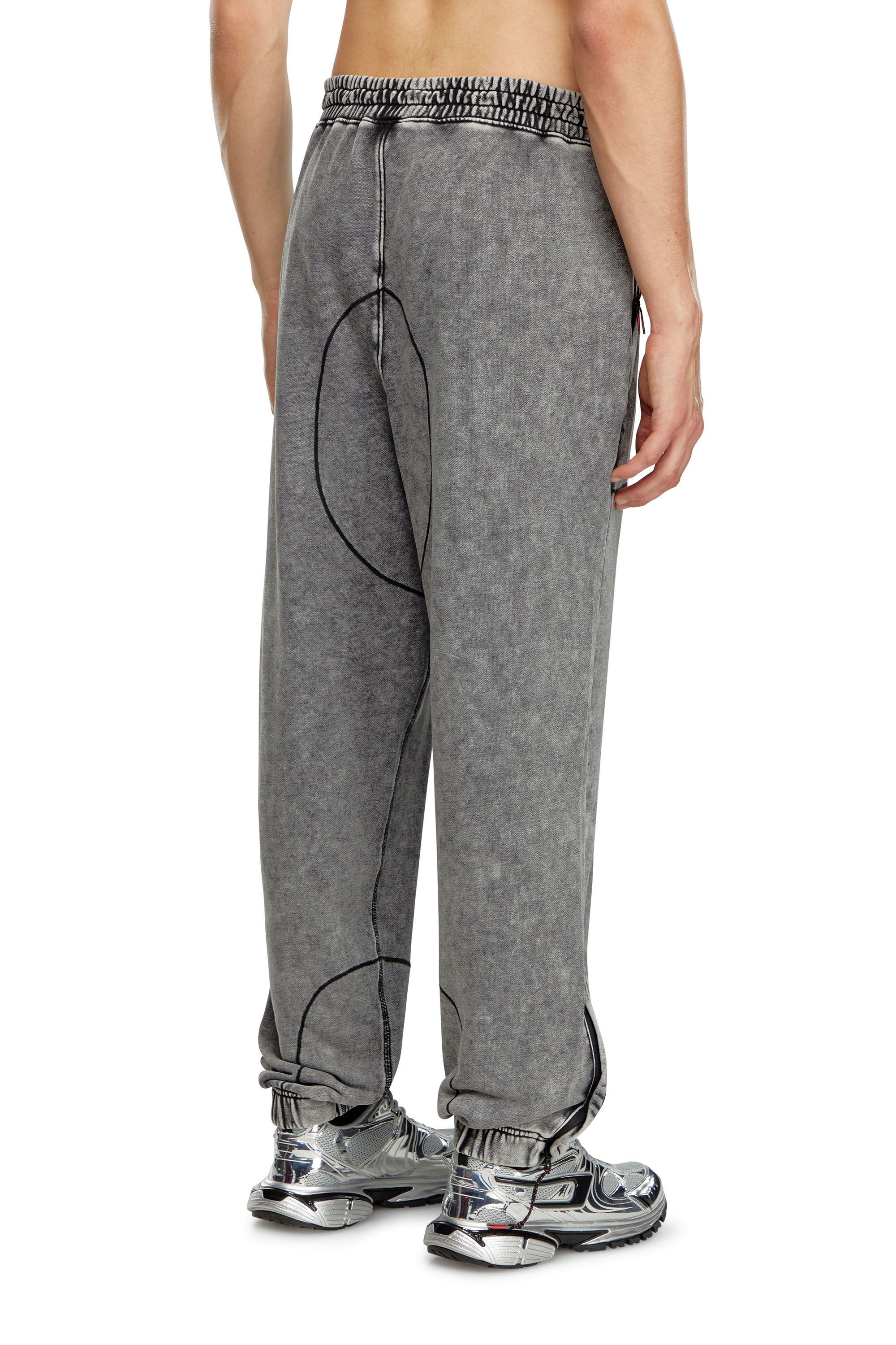 Men s Faded track pants with toggle waist Grey Diesel