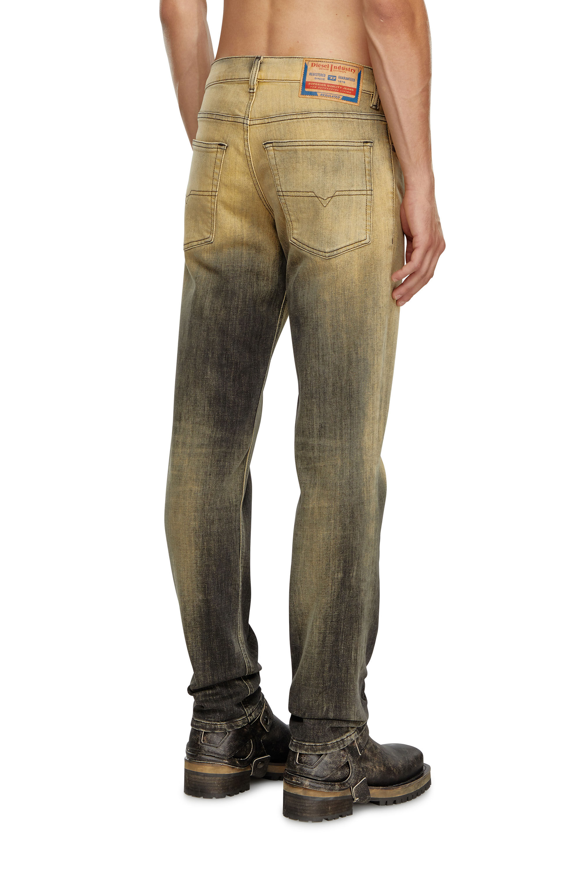 Men's Regular Jeans | Black/Yellow | Diesel 2023 D-Finitive