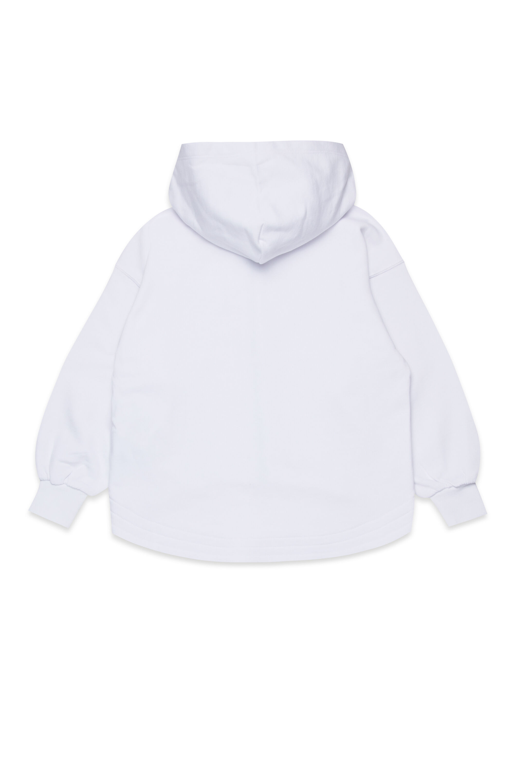 Diesel - SFPERU, Woman's Zip-up hoodie with cut-out Oval D logo in White - 2