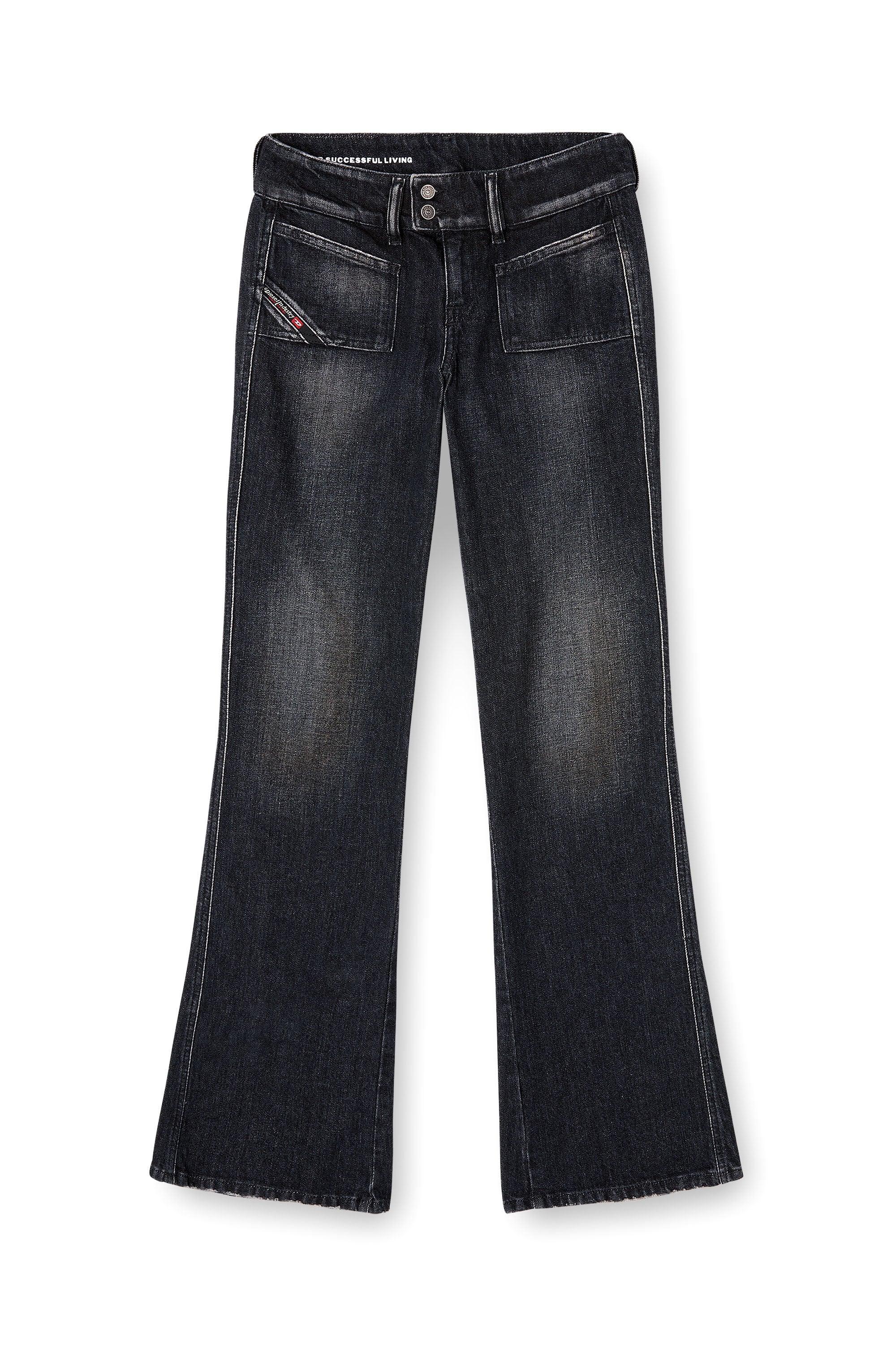 Women's Bootcut Jeans | Low Waist D-Hush | Black/Dark grey | Diesel LU