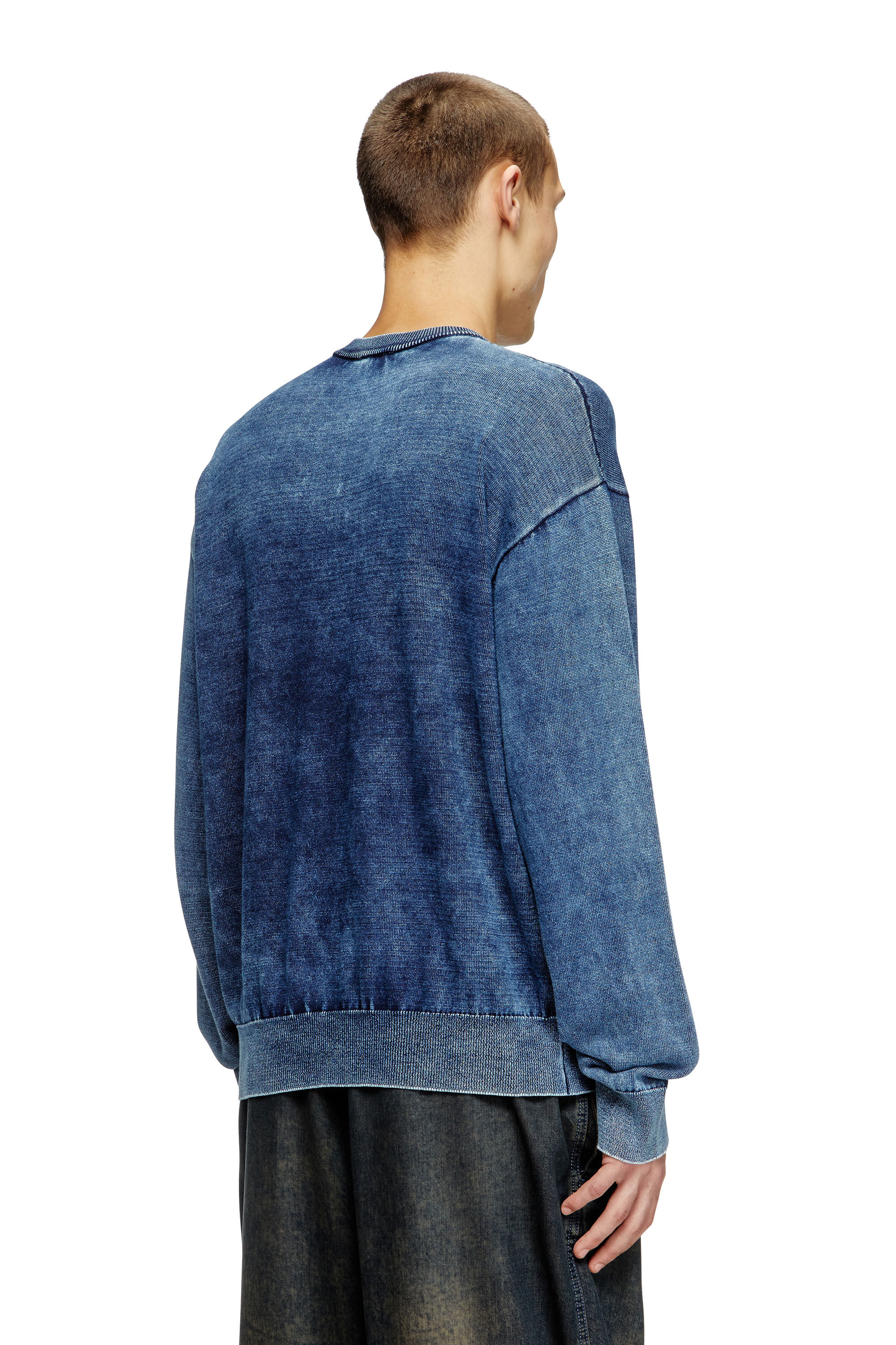 Men's Indigo jumper with Phoenix logo | Blue | Diesel