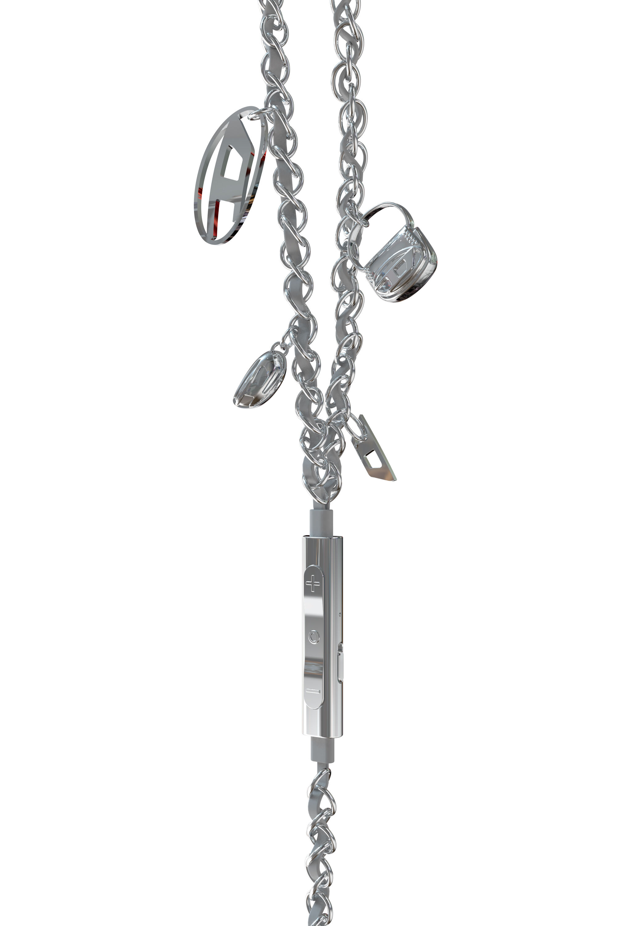 【19時なったので値引きしました】DIESEL Wired Earbuds Women's Wired Earbuds and charms | Silver | Diesel