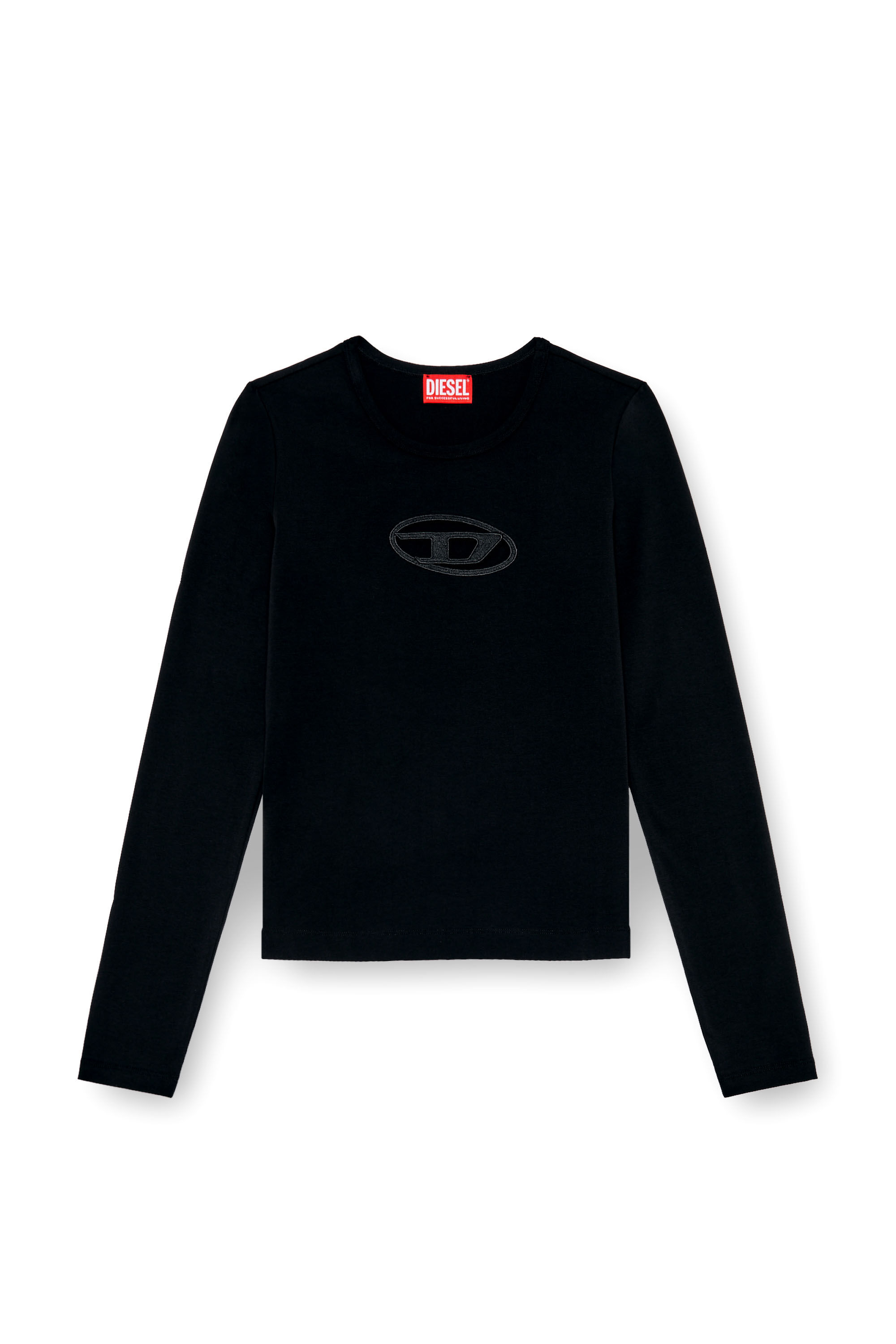 T-ANGIE Women's Long-sleeve cotton T-shirt, cut-out logo