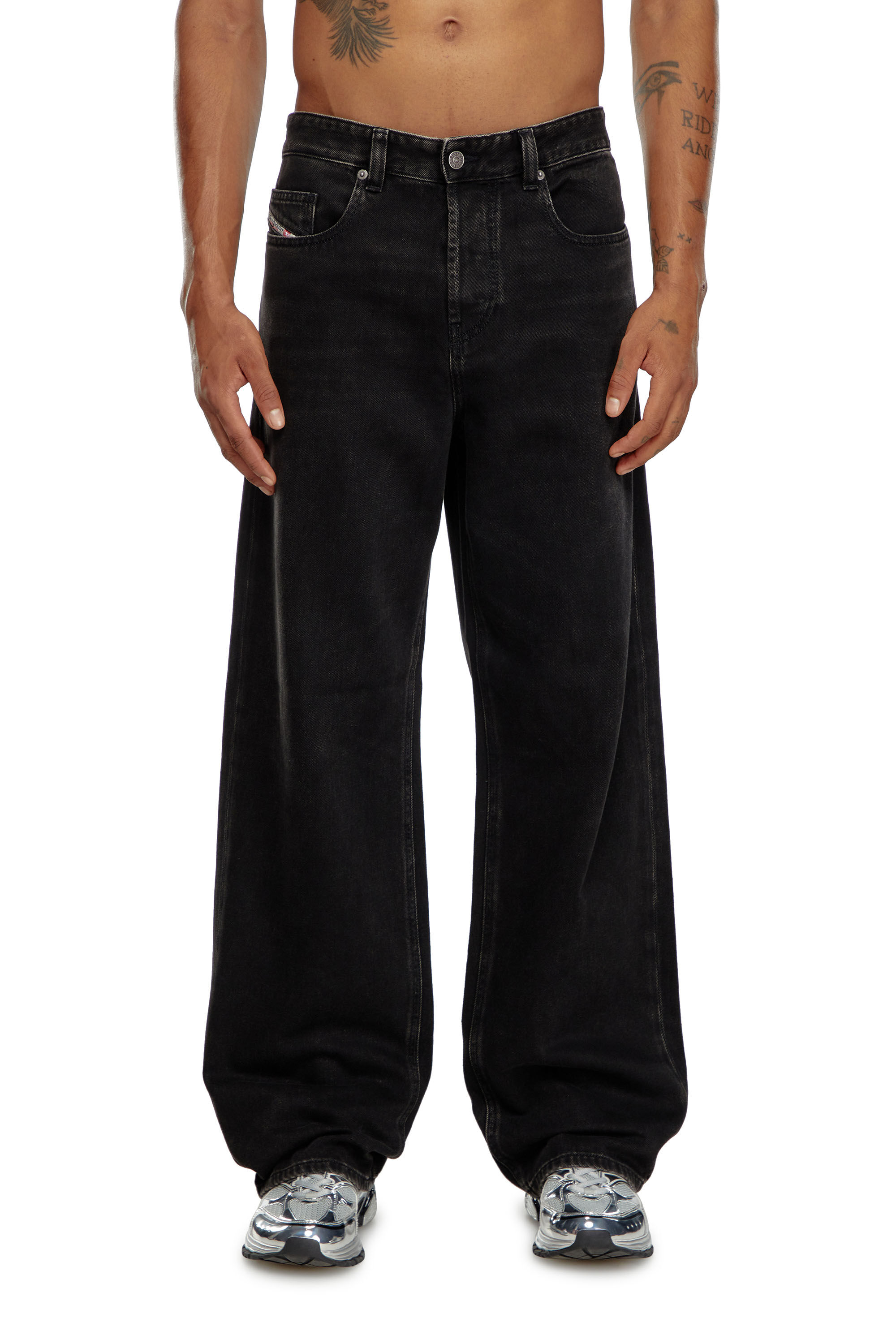 Men's Regular Jeans | Black/Dark grey | Diesel 2001 D-Macro