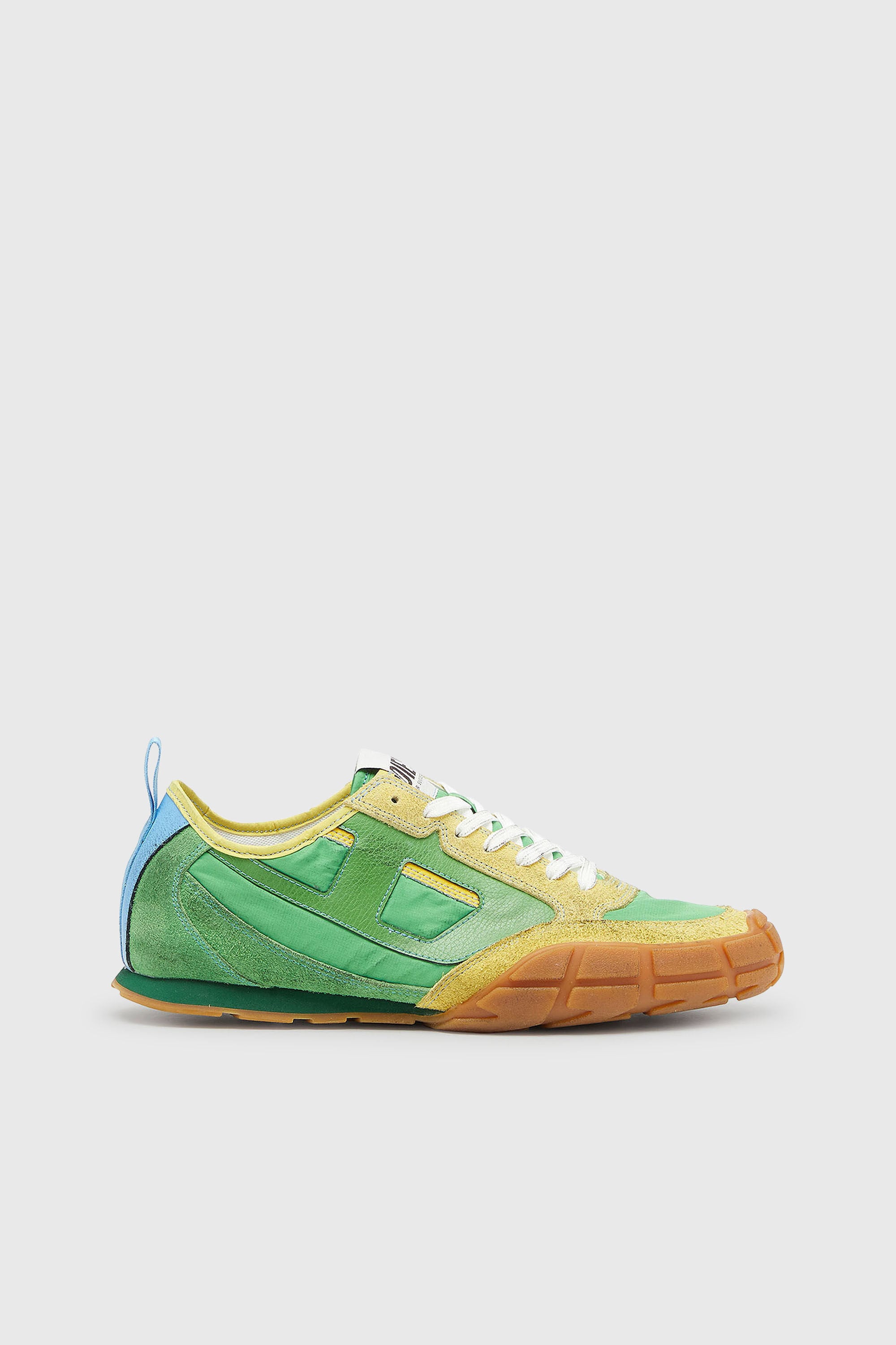 Diesel - S-PAGODHA LOW, Man's S-Pagodha - Sneakers in leather and nylon in Green - 1