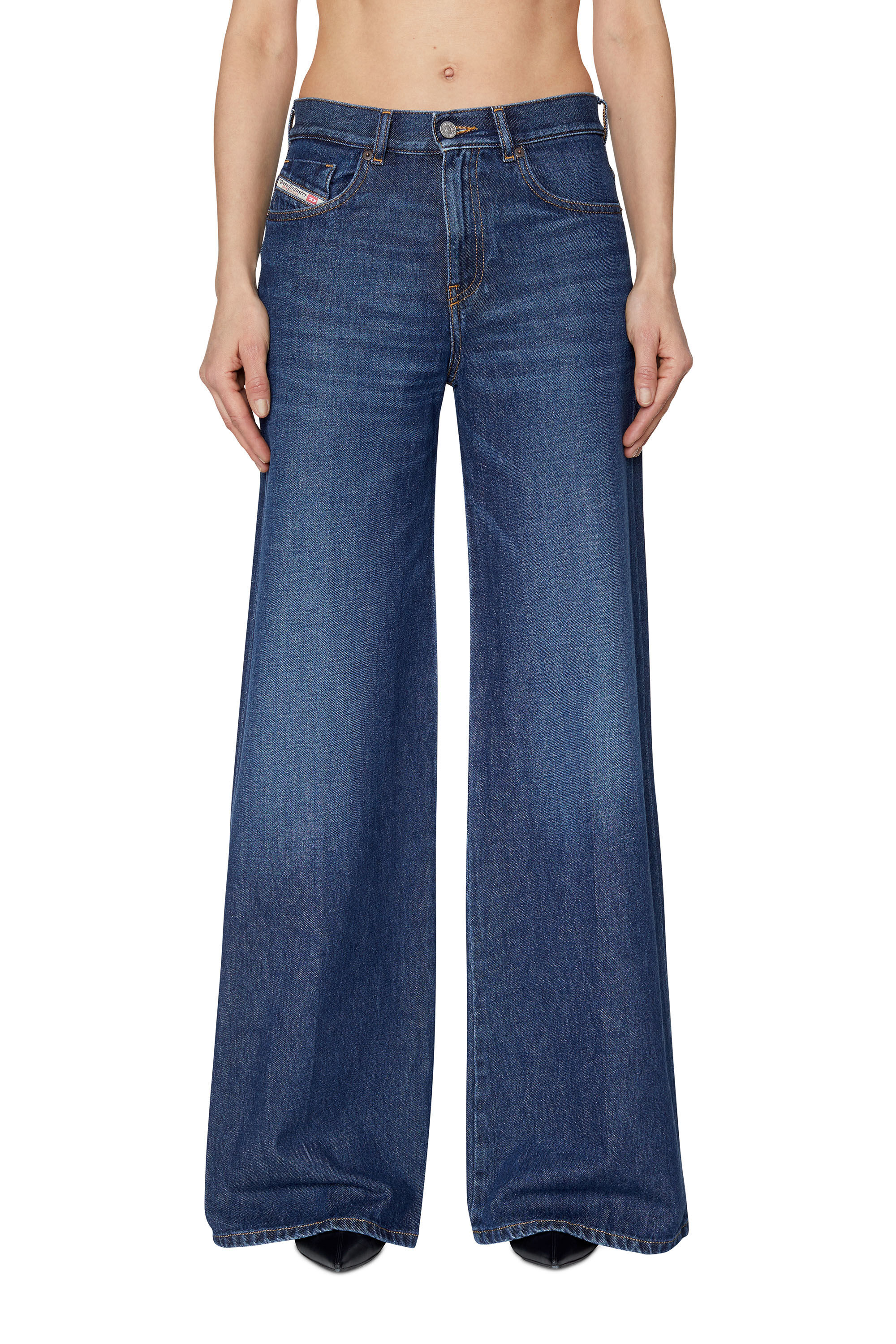 Diesel - 1978 D-Akemi 09C03 Bootcut and Flare Jeans, Dark Blue - Image 3