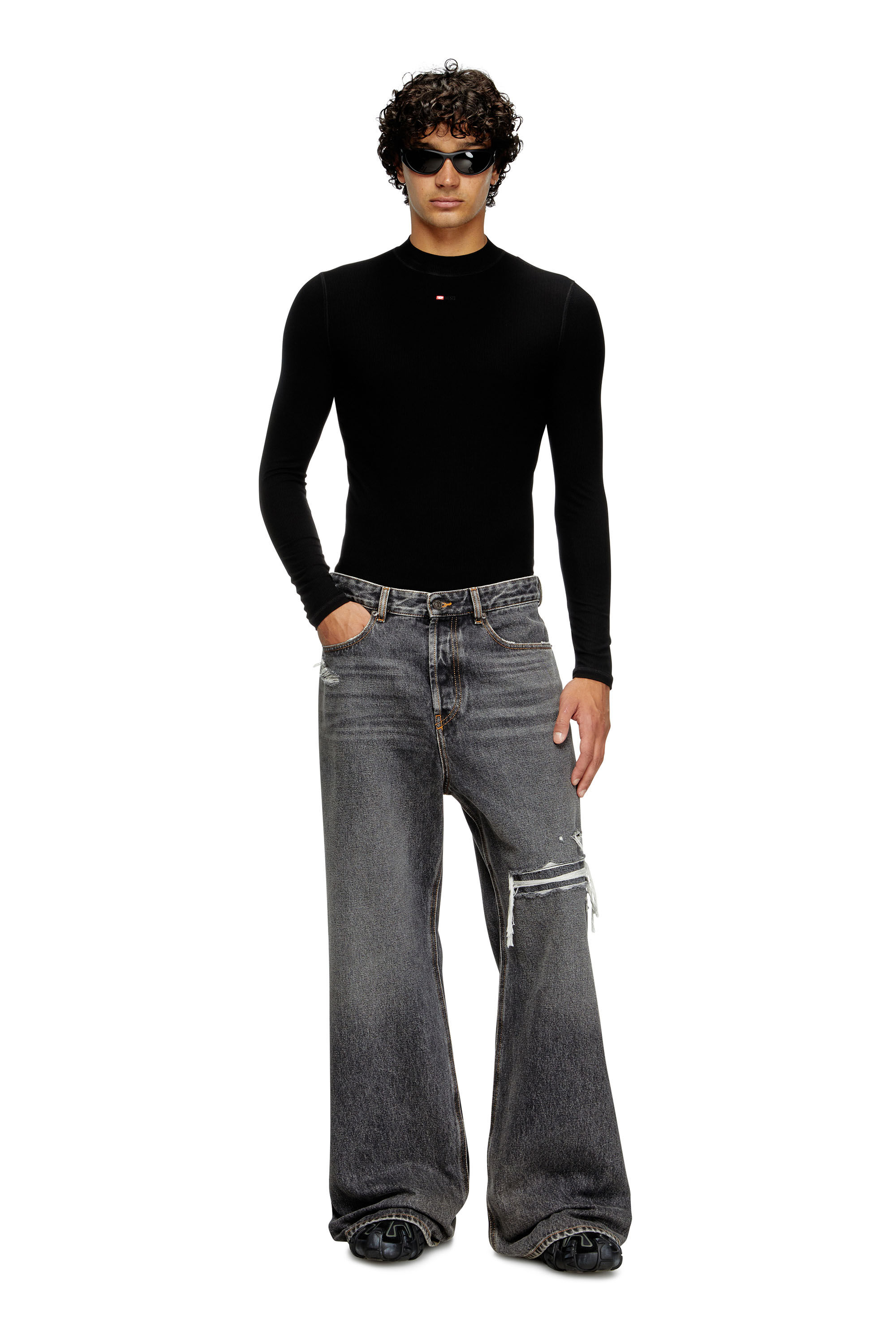 【レビューで送料無料】 Black/Dark Regular Oversized Man: D-RISE grey Diesel | Jeans パンツ