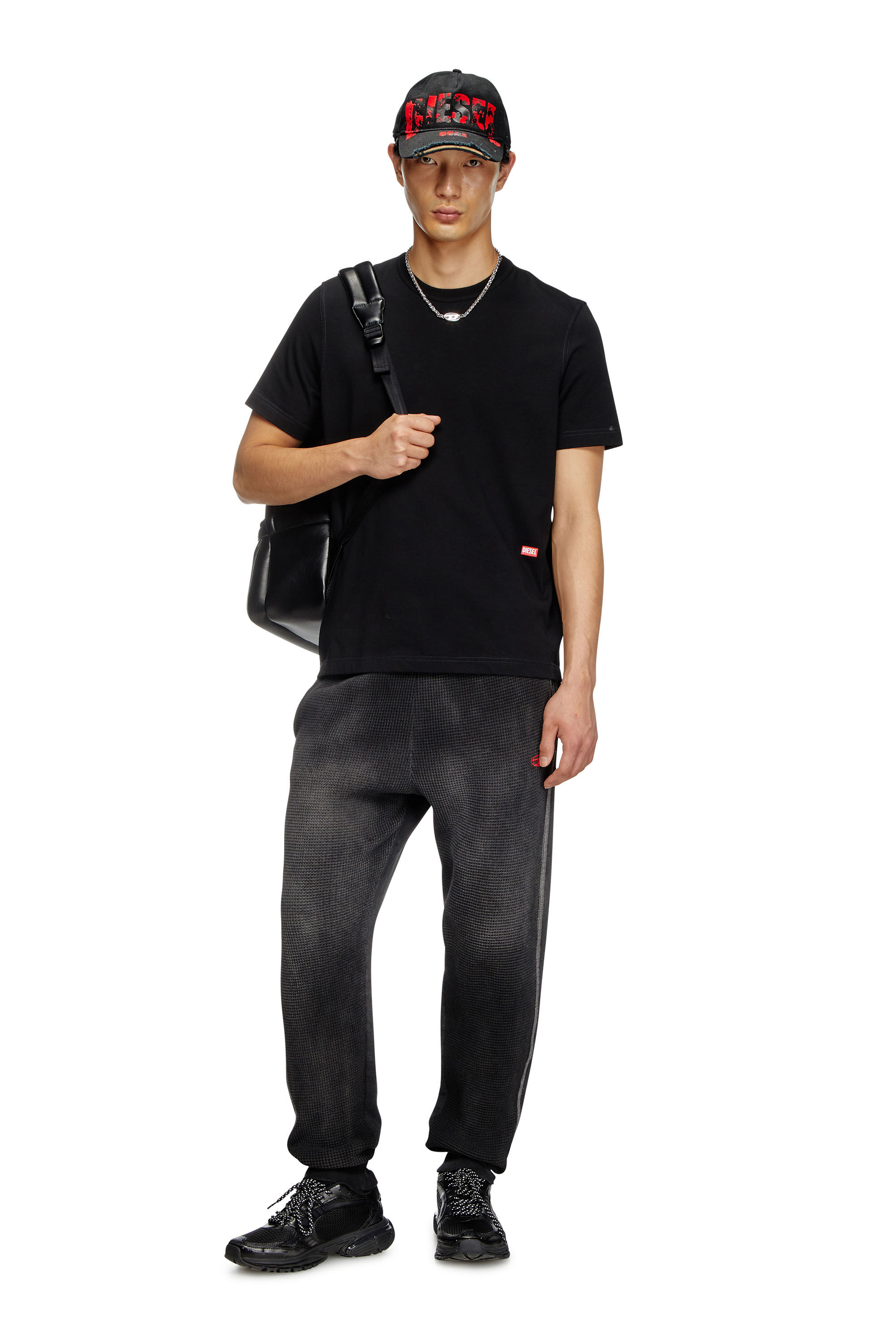Men's T-shirt with runway set print | Black | Diesel