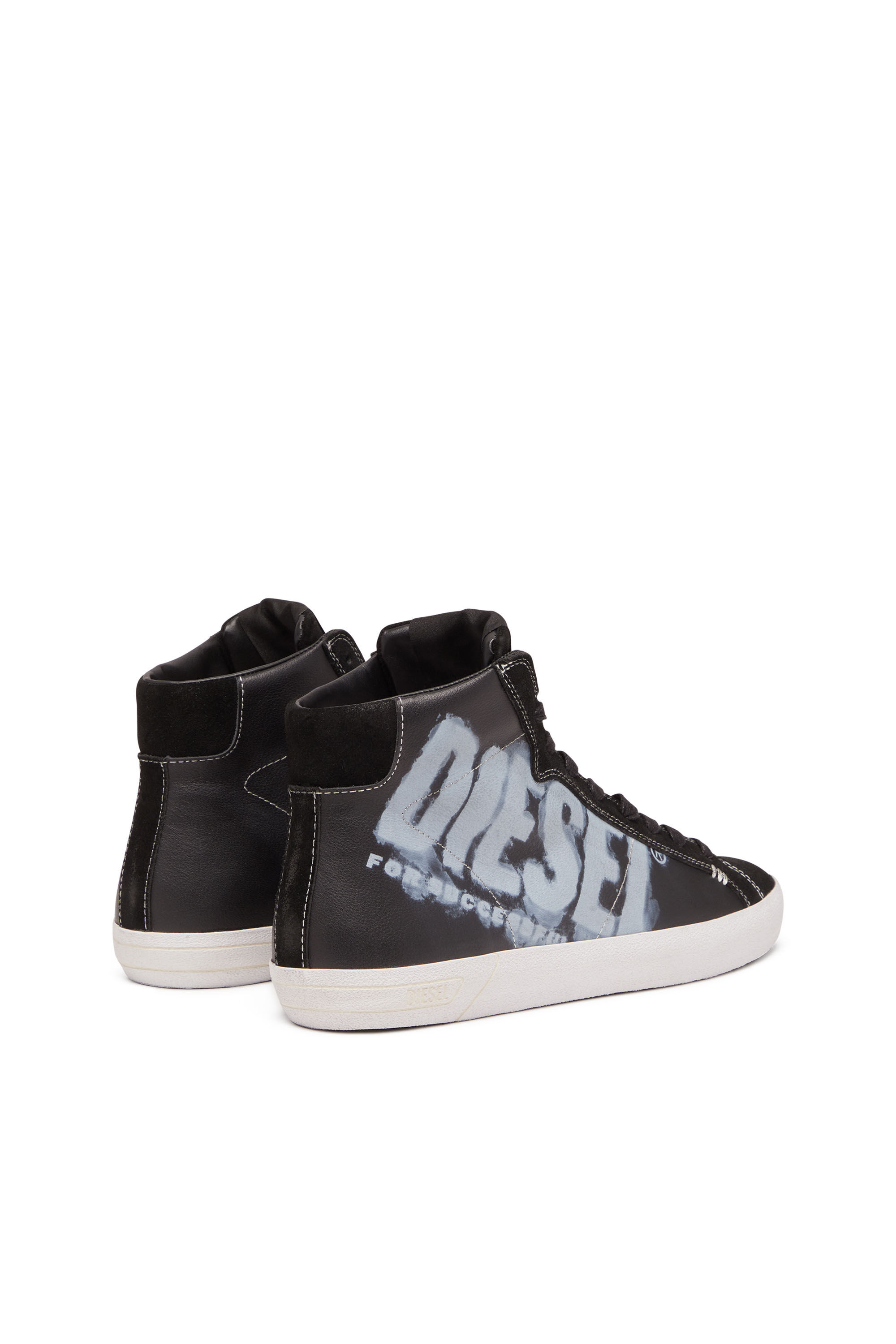 High top sneakers black and white 2025