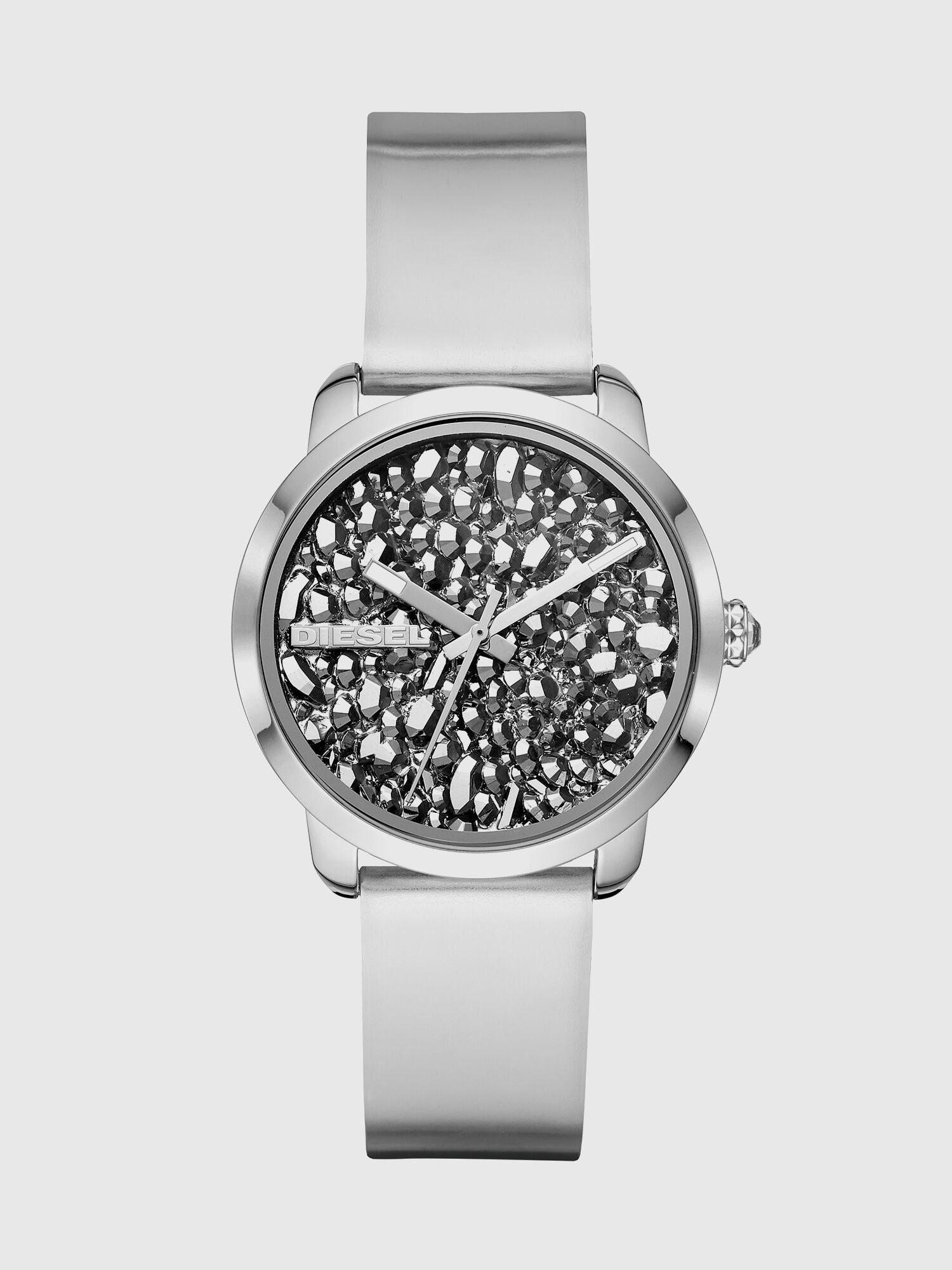 DZ5582 Woman Flare Rocks silver leather watch Diesel