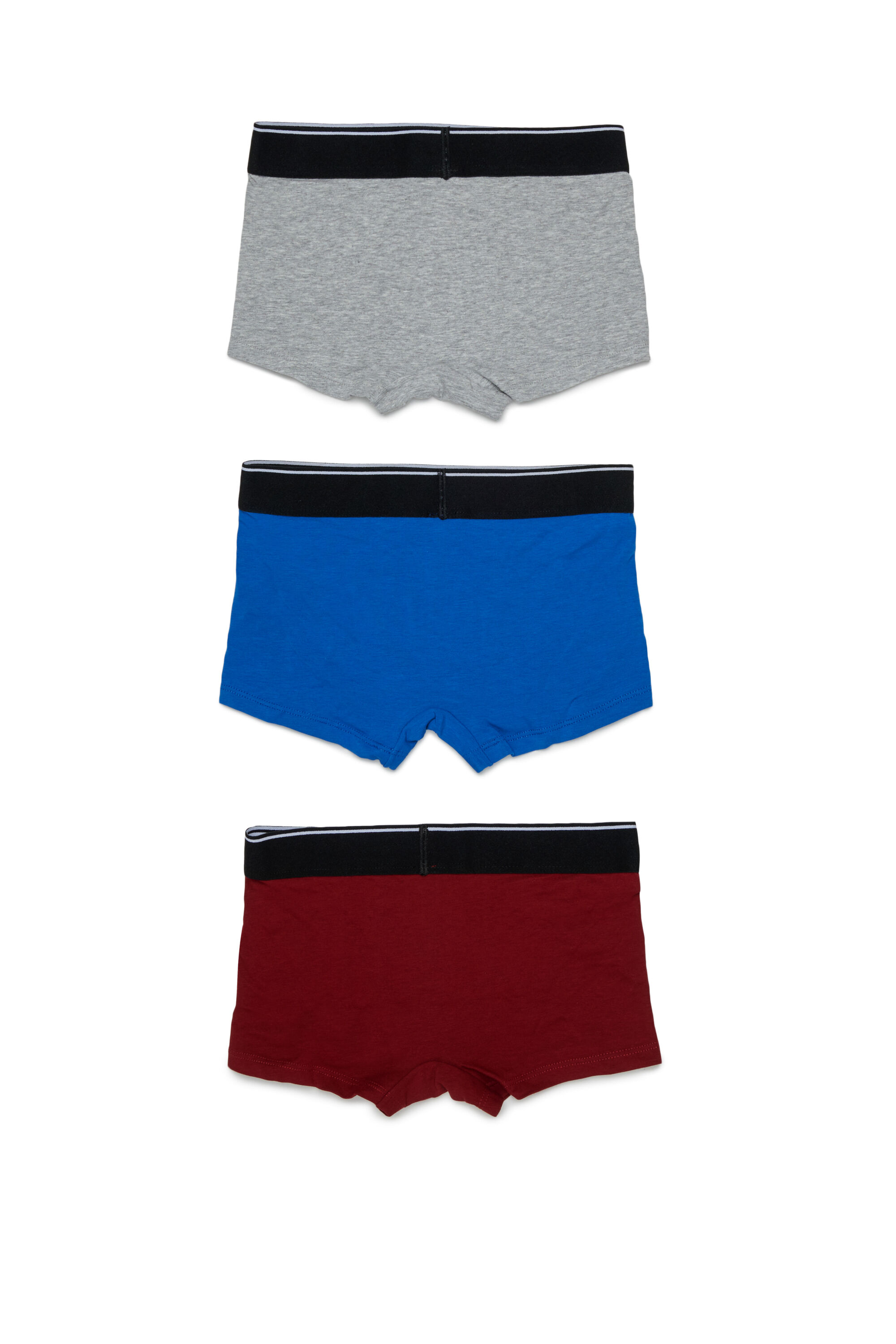 Diesel - UM-UGINTRIPACK-DD, Man's 3-pack boxer briefs in stretch cotton in Grey/Red - 2