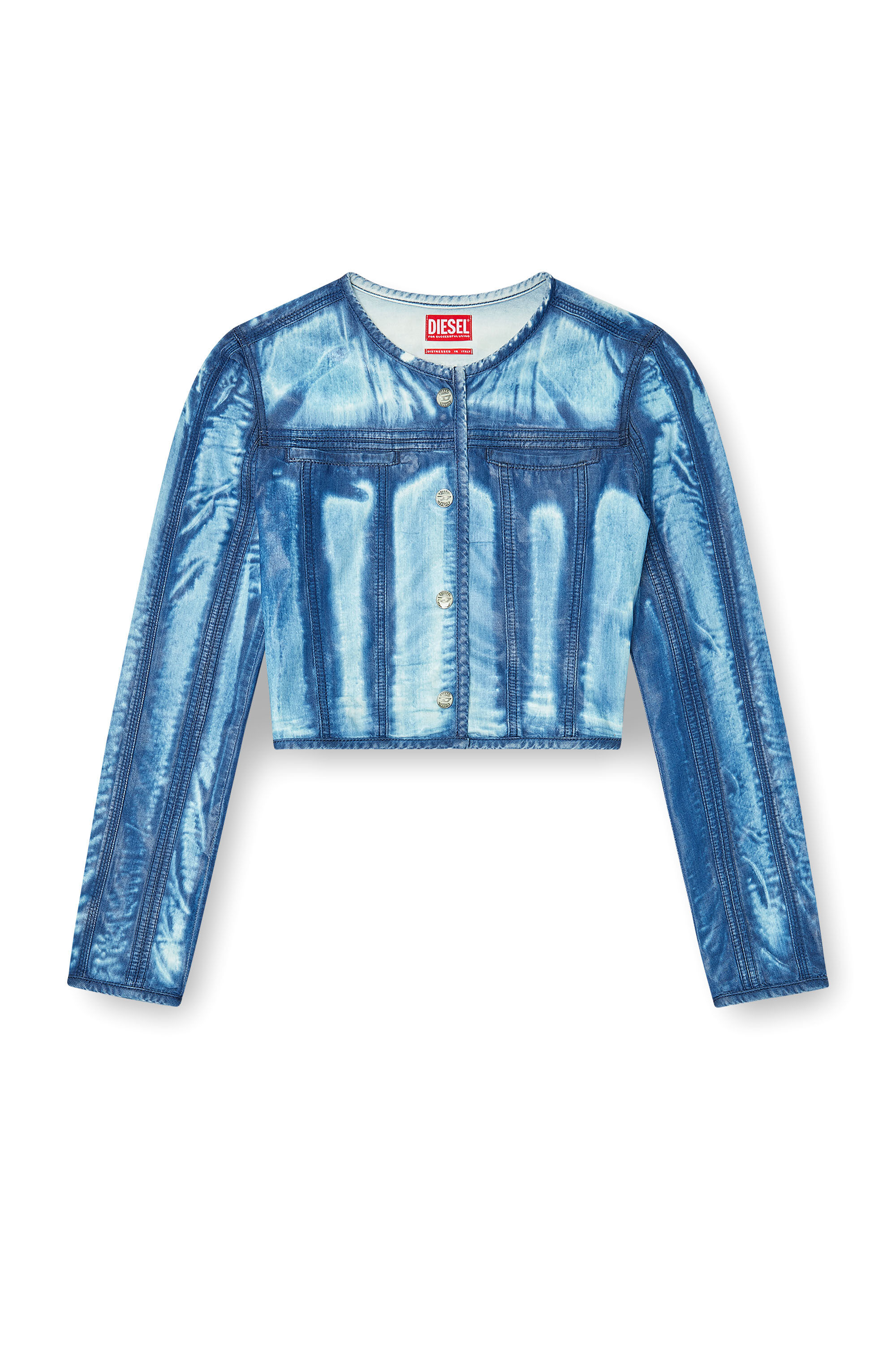 Diesel - DE-SYPHRA-FSI, Woman's Cropped jacket in X-Ray Lyocell denim in Blue - 2