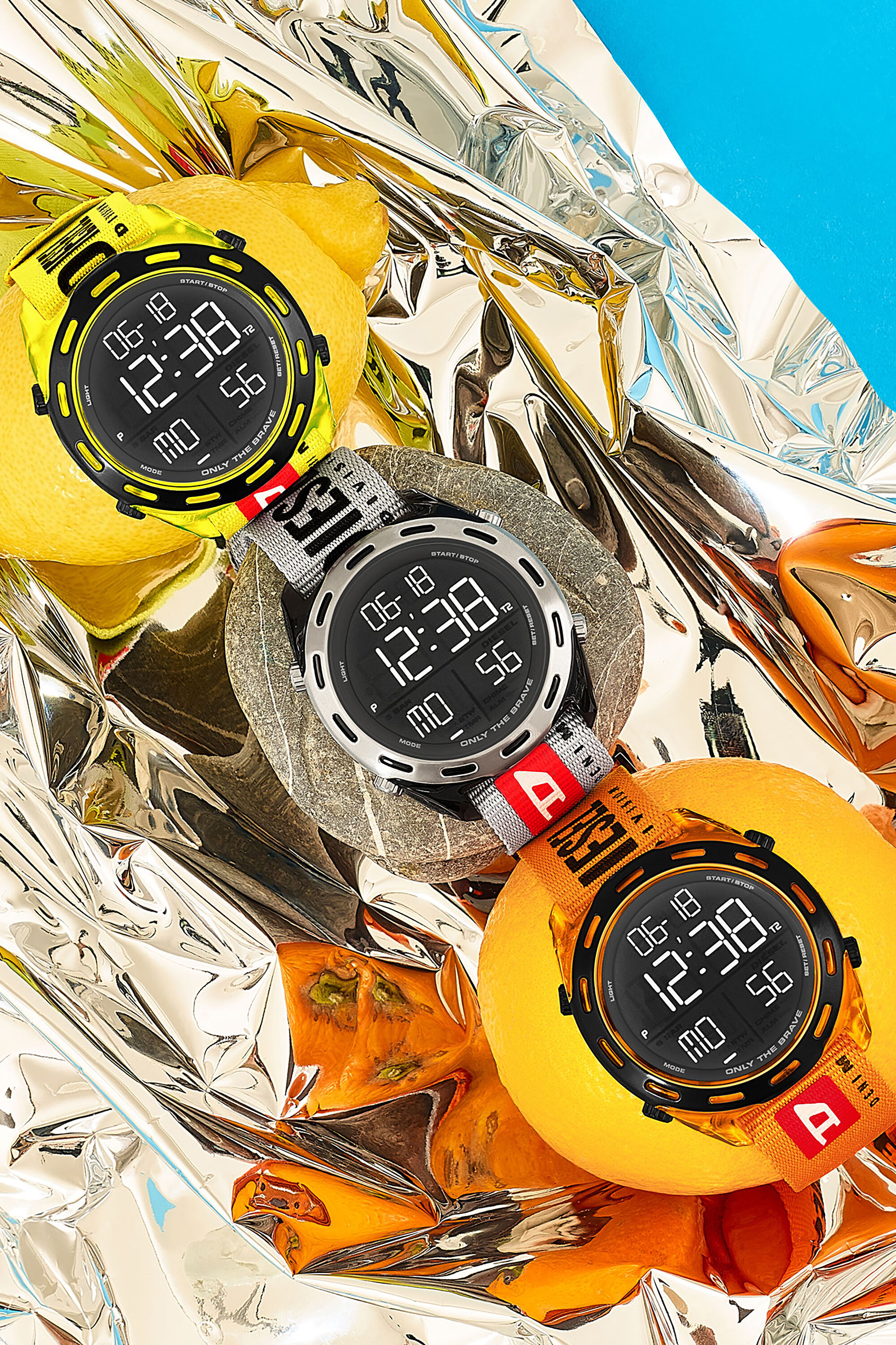 Yellow diesel watch top