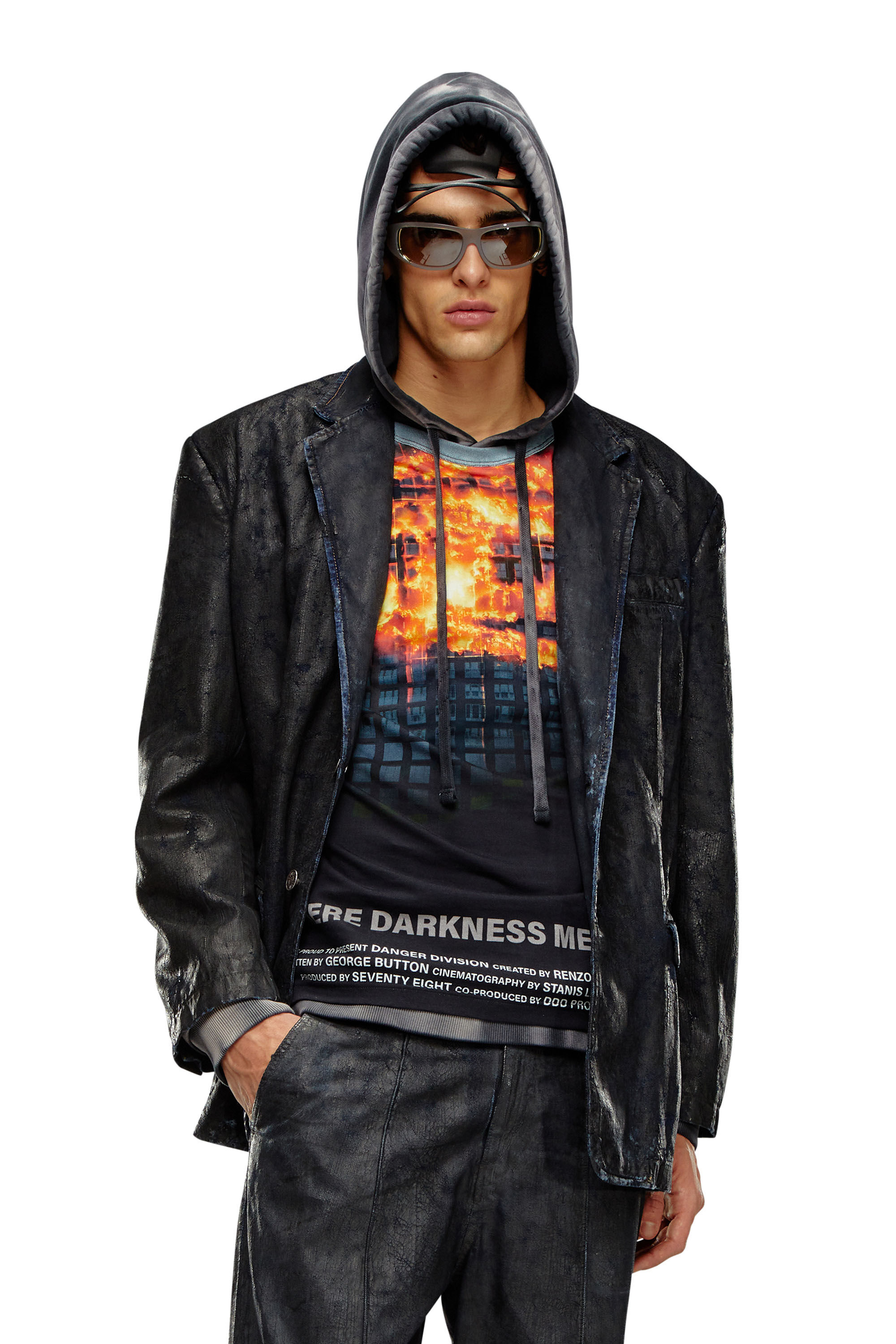 d*4様 archive diesel flare sleeve jacket Jackets DIESEL W-Spider Jacket Black (A18760_0AJFX 900A) | Footshop