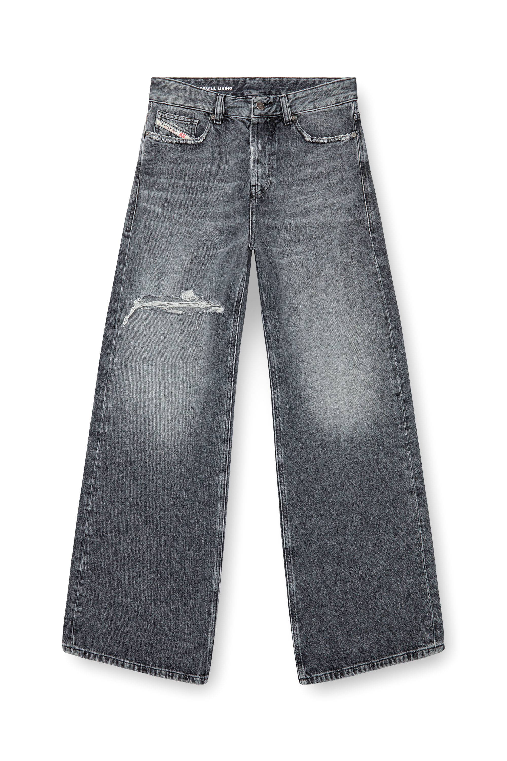 Diesel - Woman's Relaxed Jeans 1996 D-Sire 007X4, Black/Dark grey - 2