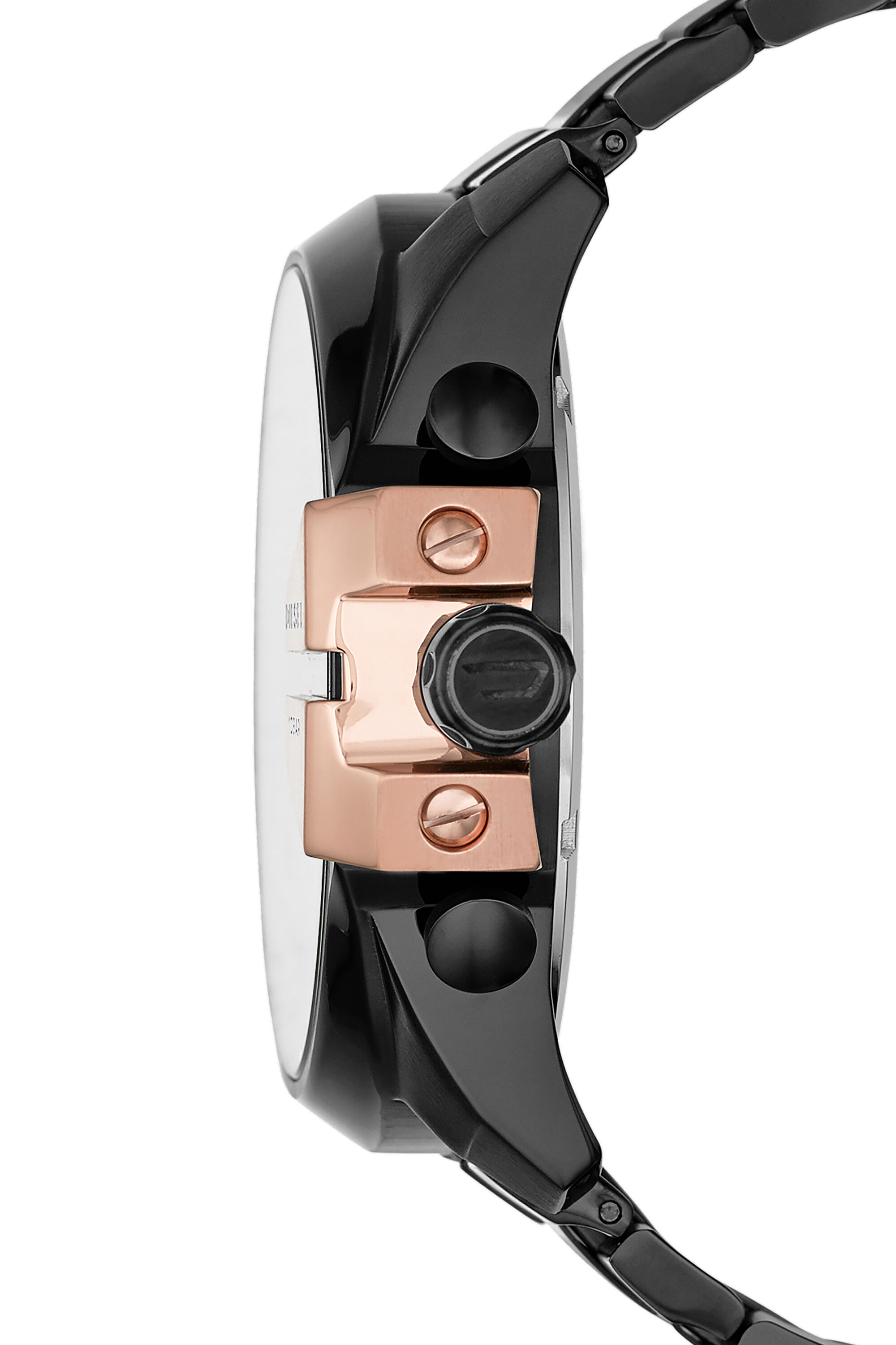 DZ4309 Man Mega Chief watch in steel with rose tone accents Diesel