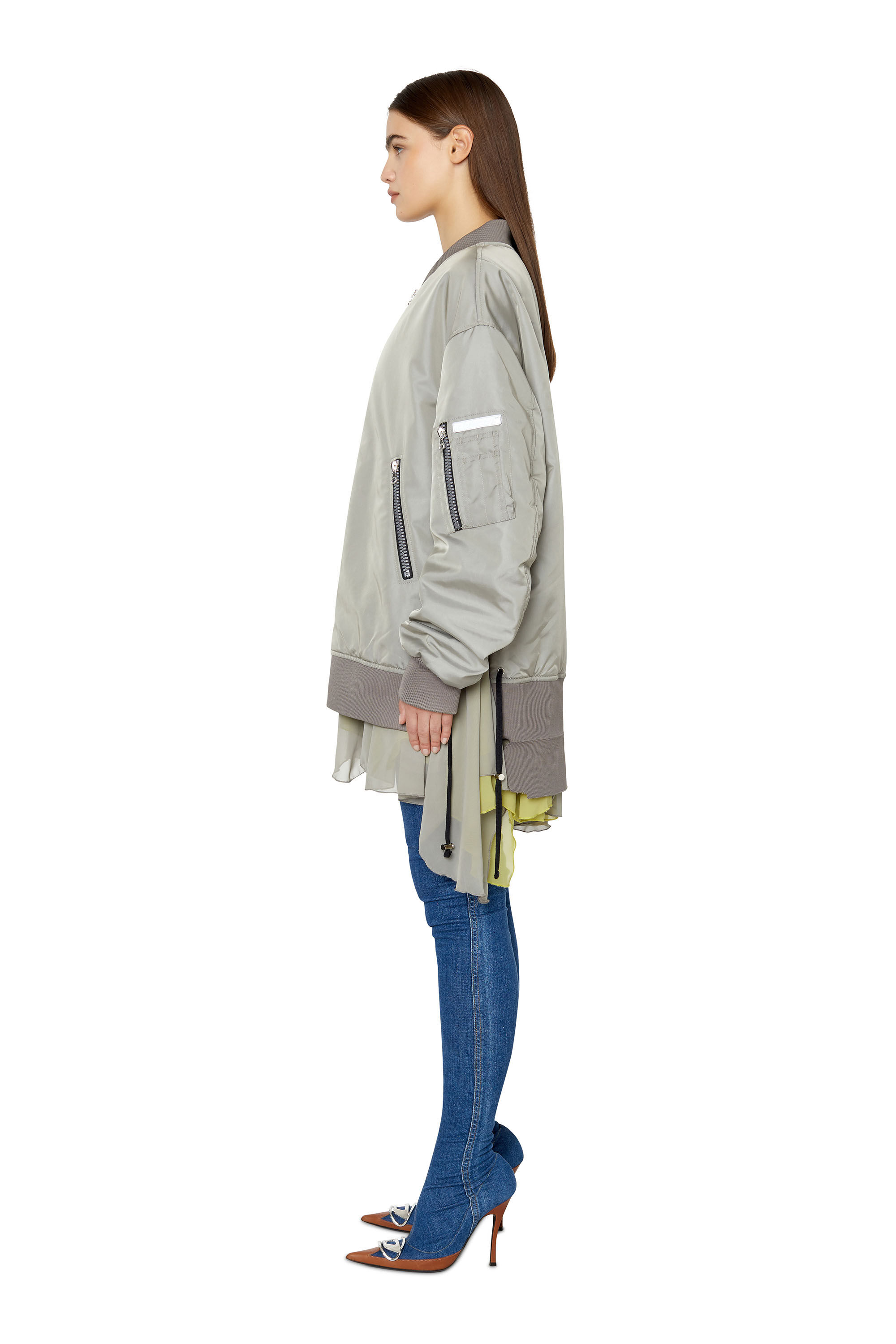 Long length hot sale bomber jacket