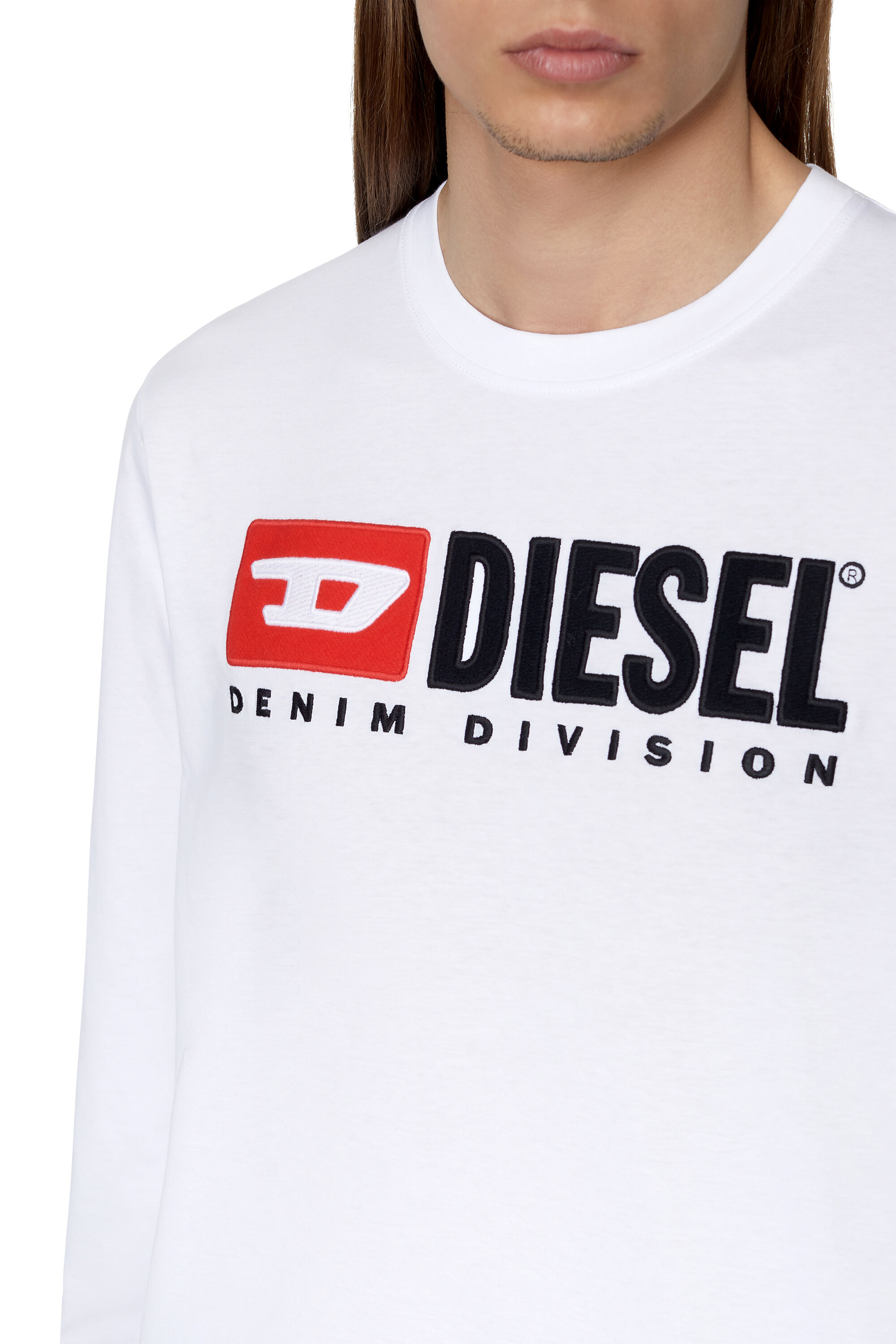 T-JUST-LS-DIV Man: Long-sleeve T-shirt with embroidery | Diesel