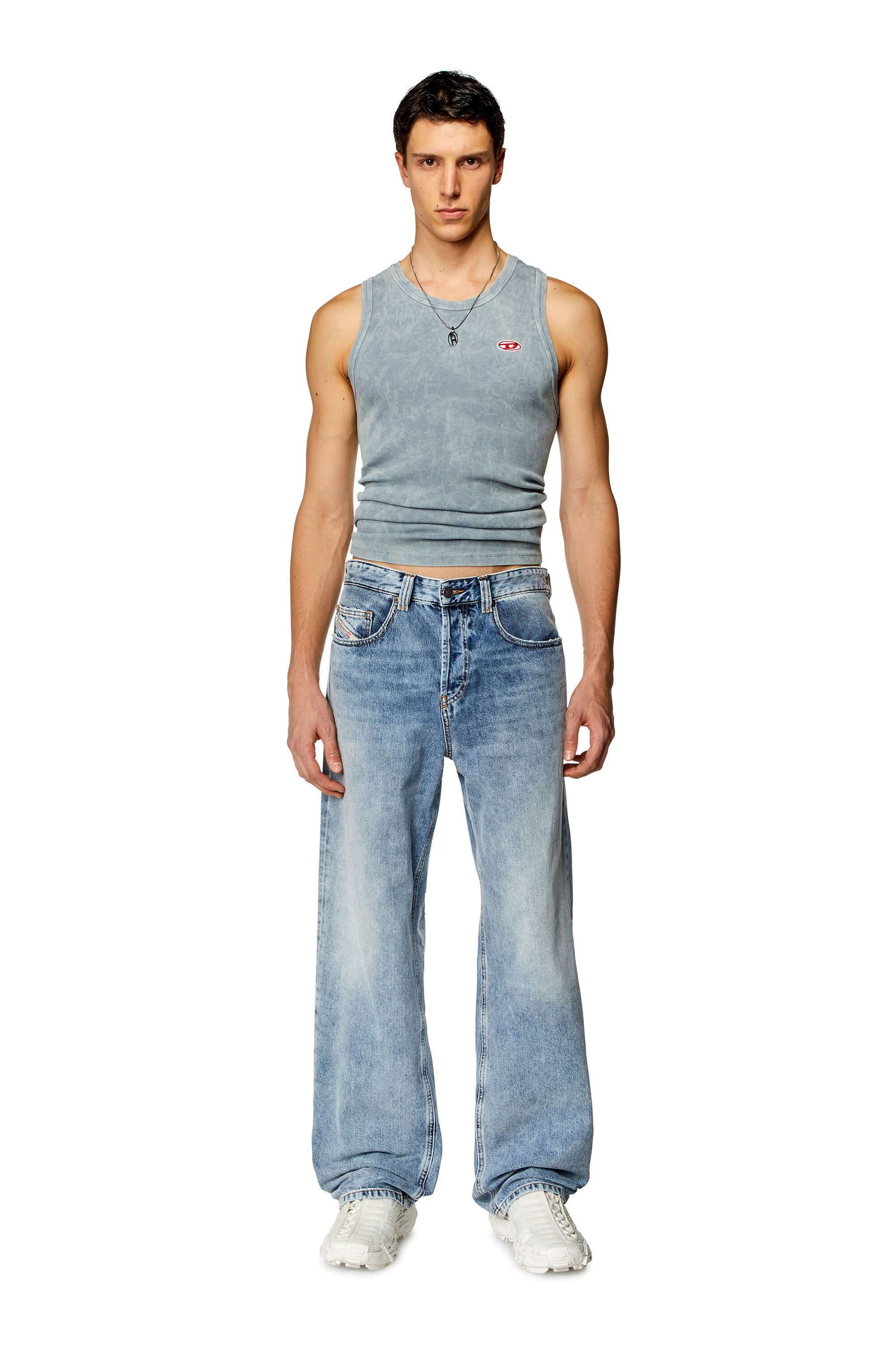 Diesel - Straight Jeans 2001 D-Macro 09H57, Light Blue - Image 1