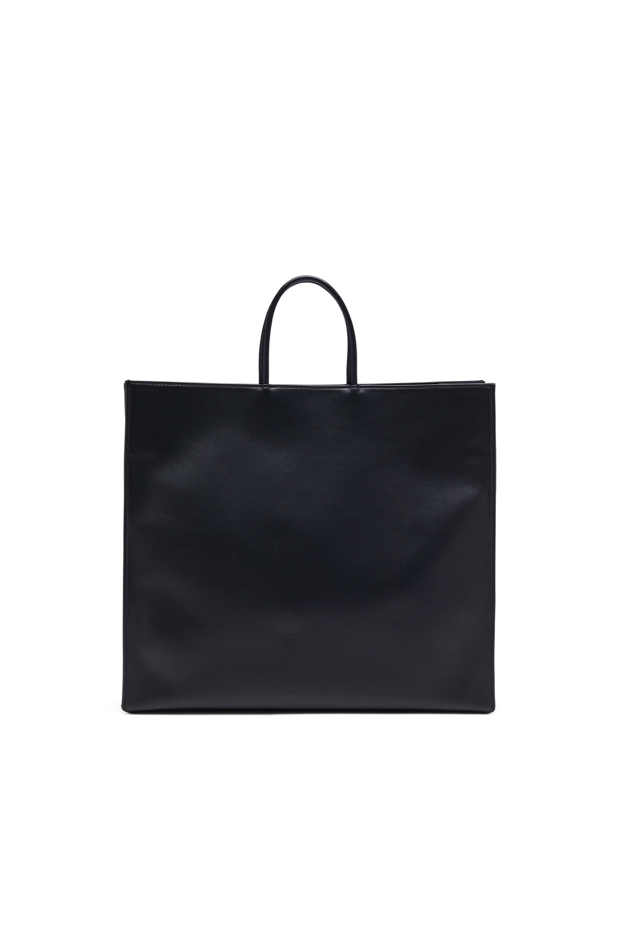 国内発送★DIESEL★ロゴ 3D Ew X トートバッグ Men's Dsl 3D-Recycled PU tote bag with embossed logo | Black