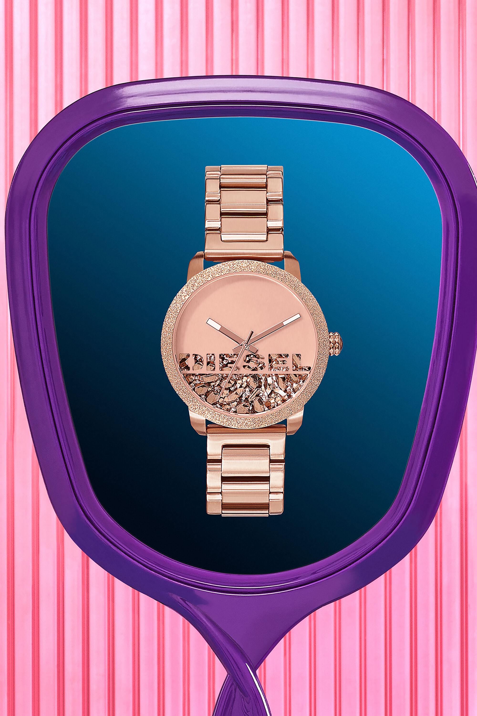 Diesel rose on sale gold watch