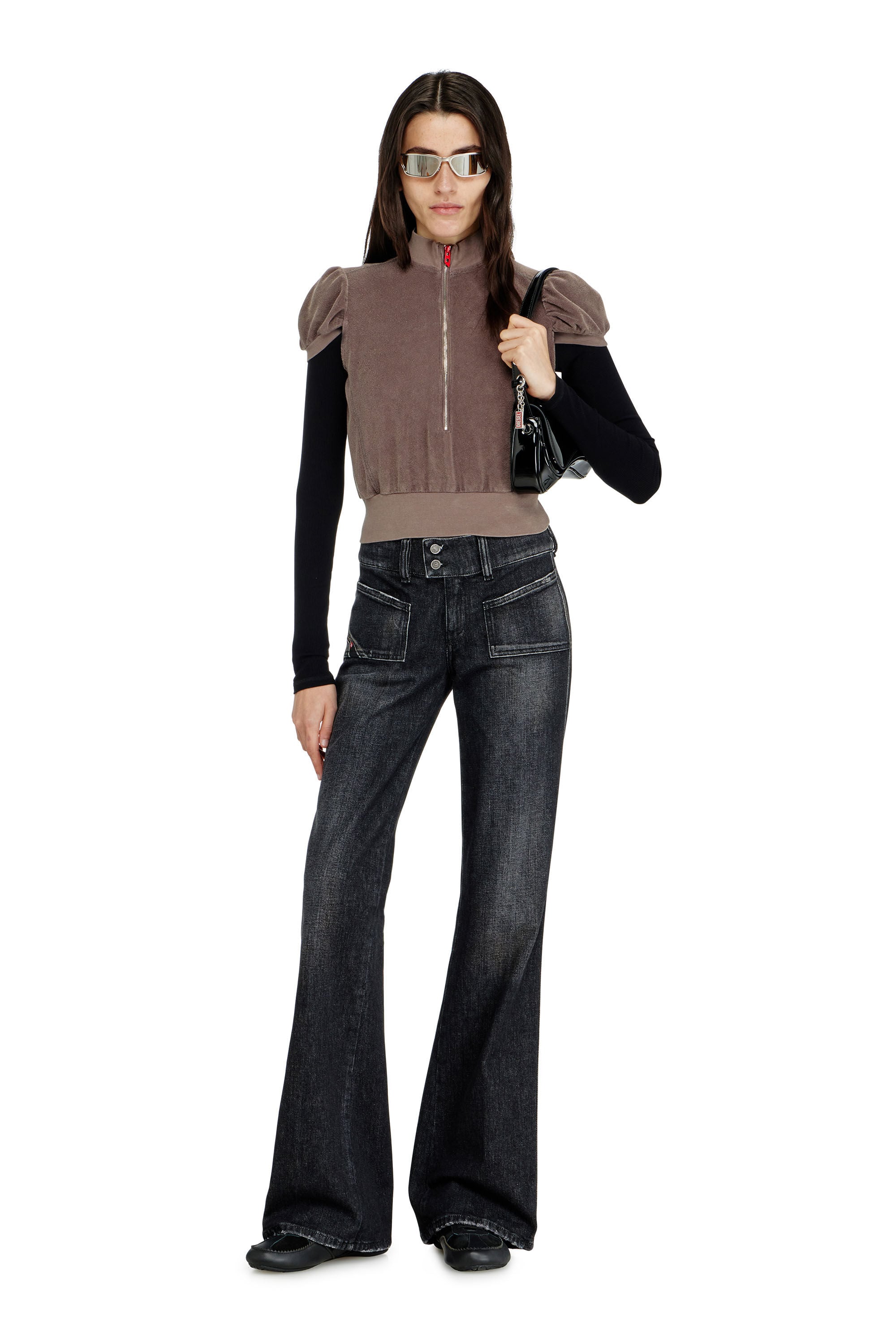 Women's Bootcut Jeans | Low Waist D-Hush | Black/Dark grey | Diesel LU