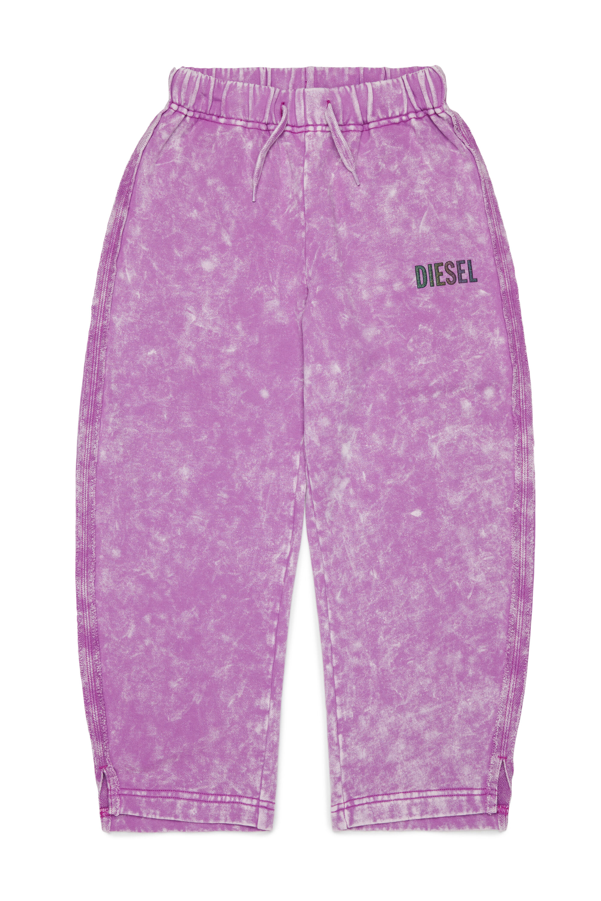Diesel - PLOXY, Woman's Cotton sweatpants with marbled effect in Violet - 1