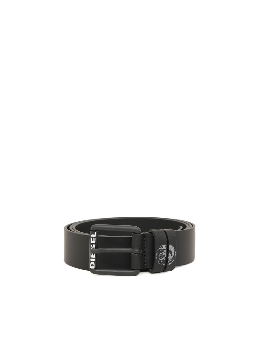B Lamon Men Leather Belt With Mohawk Logo Diesel