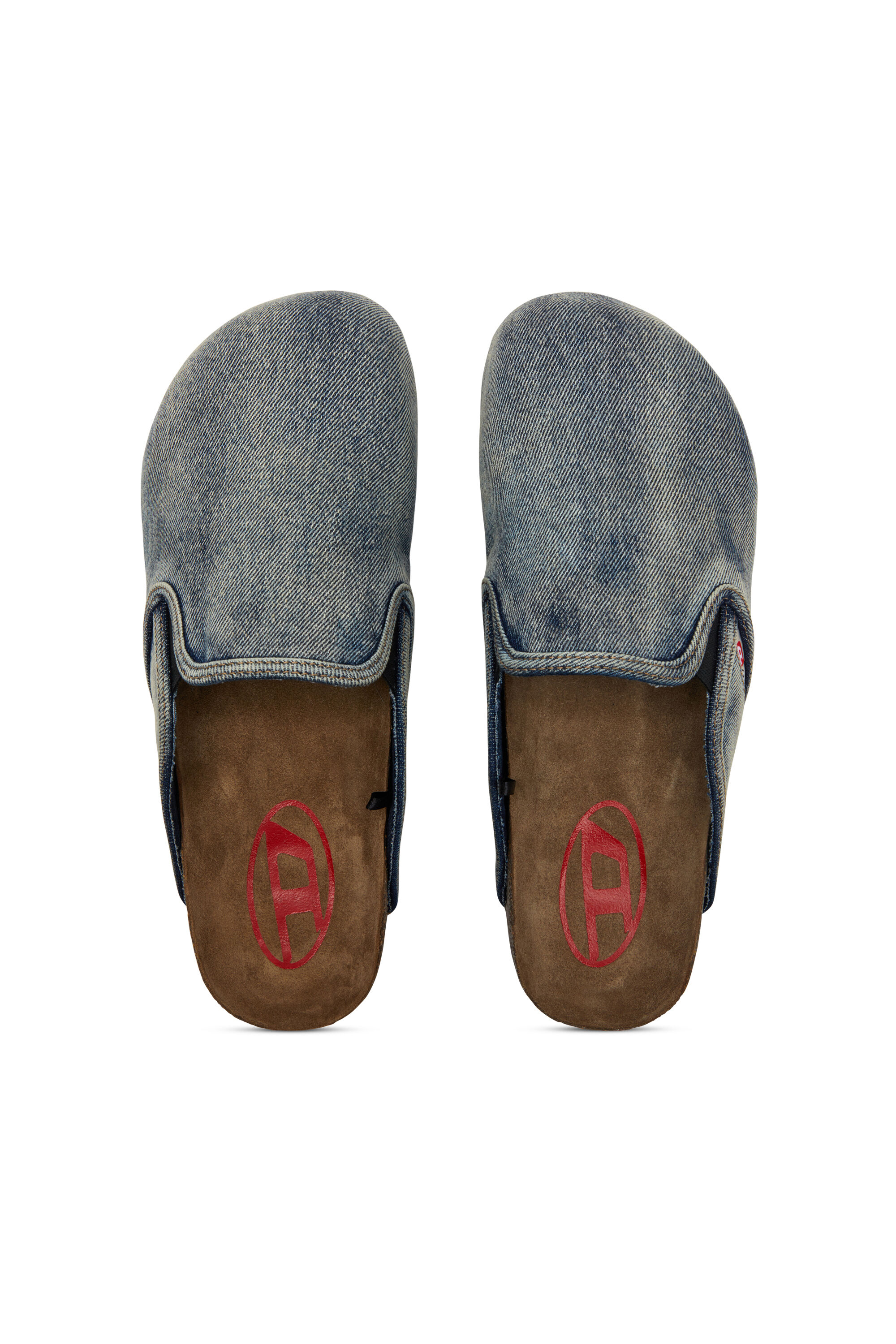 靴 DIESEL D-WOODSTOCK Women's D-Woodstock: Denim kitten heel mules | Black | Diesel