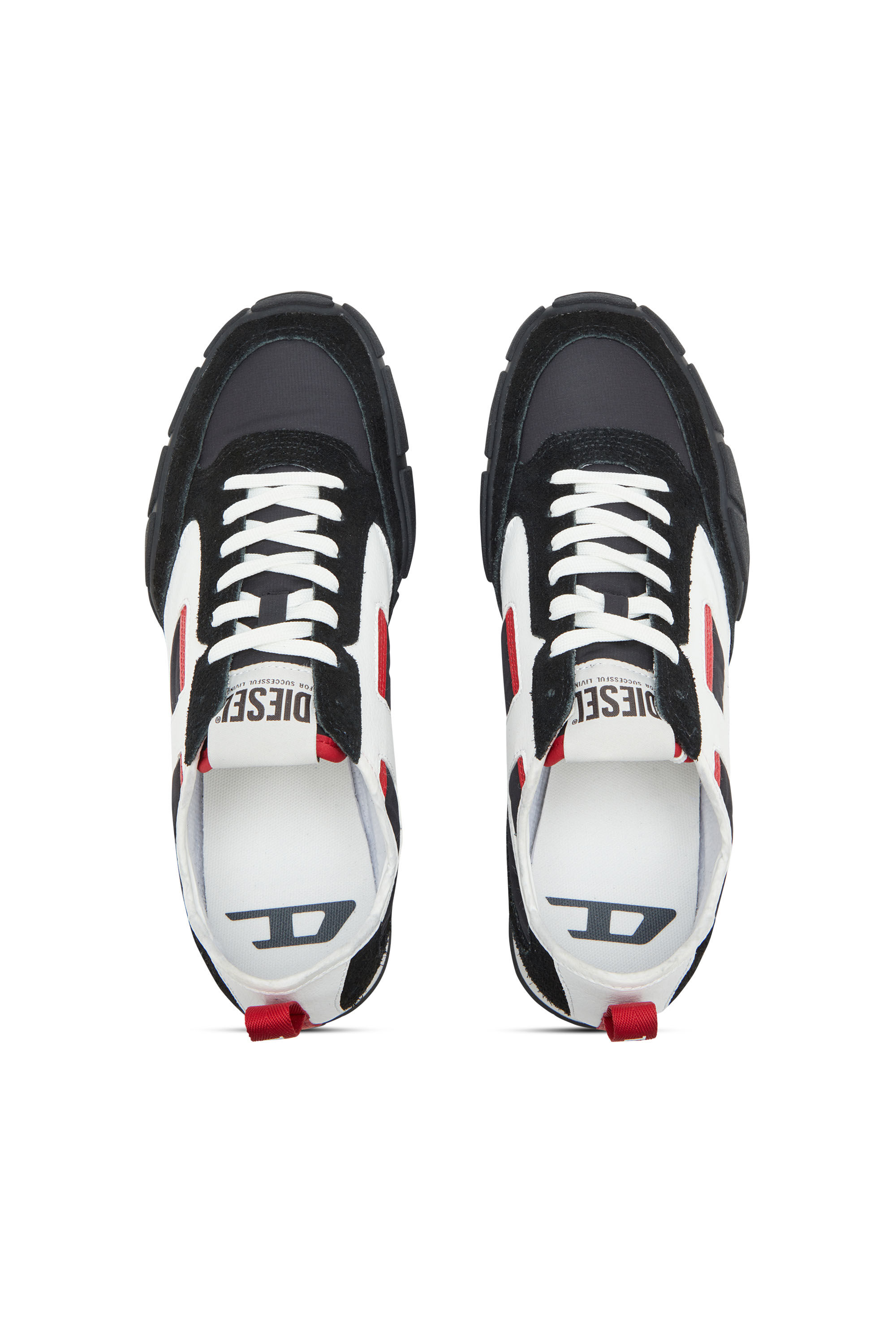 Diesel - S-PAGODHA LOW, Man's S-Pagodha-Sneakers in leather, suede and ripstop in null - 4