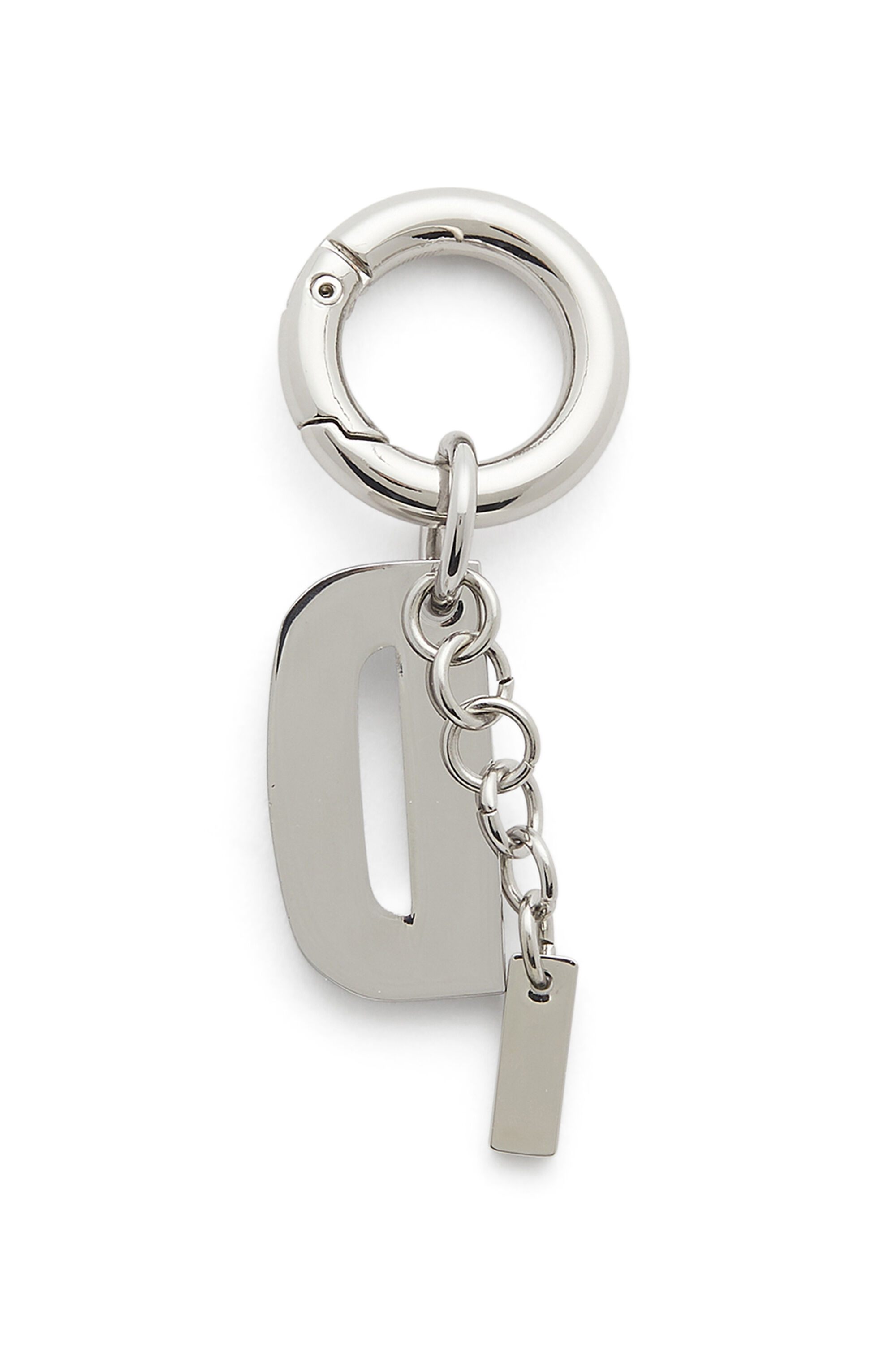 Diesel - CHARM-D, Woman's Metal keyring charm with crystal D in Silver - 2