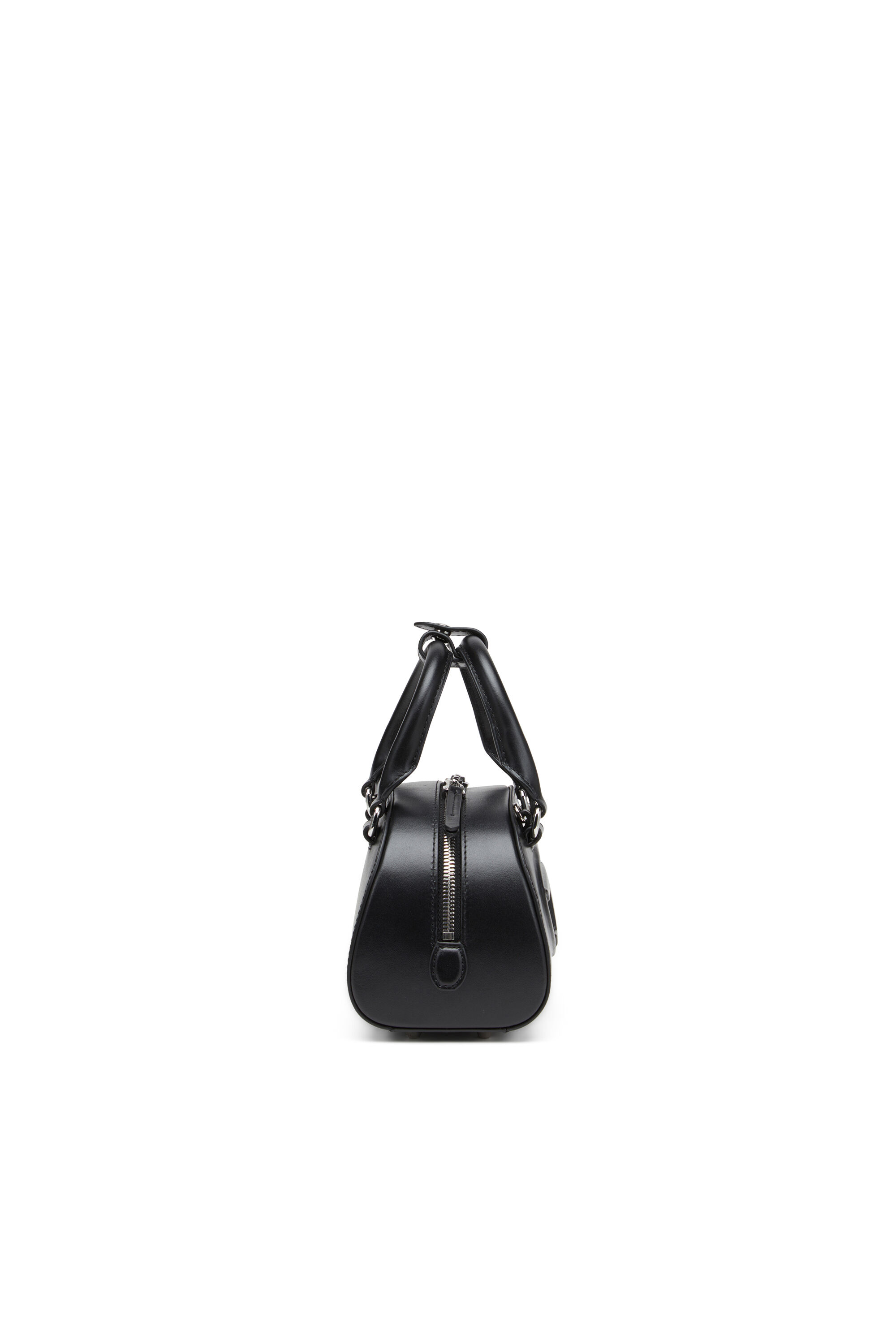 Diesel - 1DR DOME CROSSBODY, Woman's 1DR Dome-Leather mini bowling bag in Black - 4