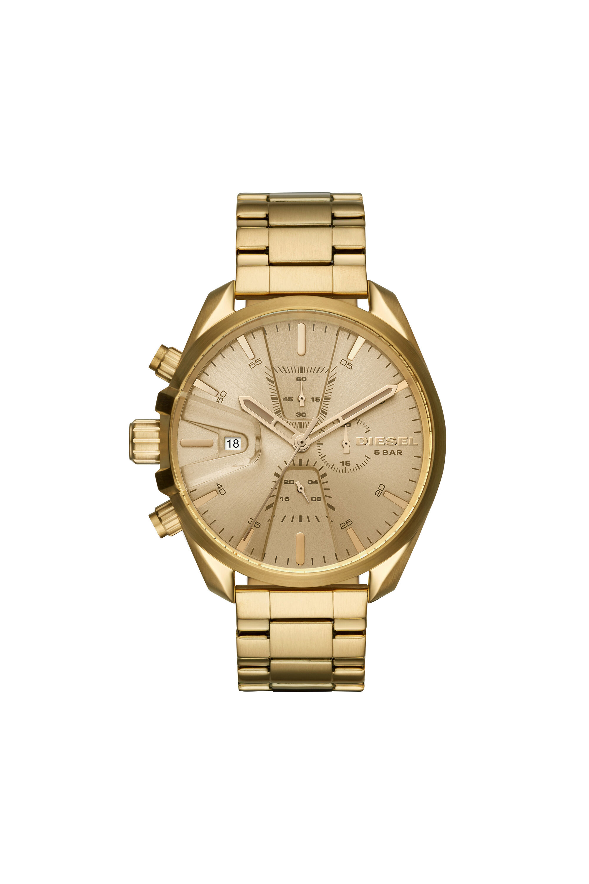 DZ4475 Man Gold watch with single link strap 47 mm Diesel