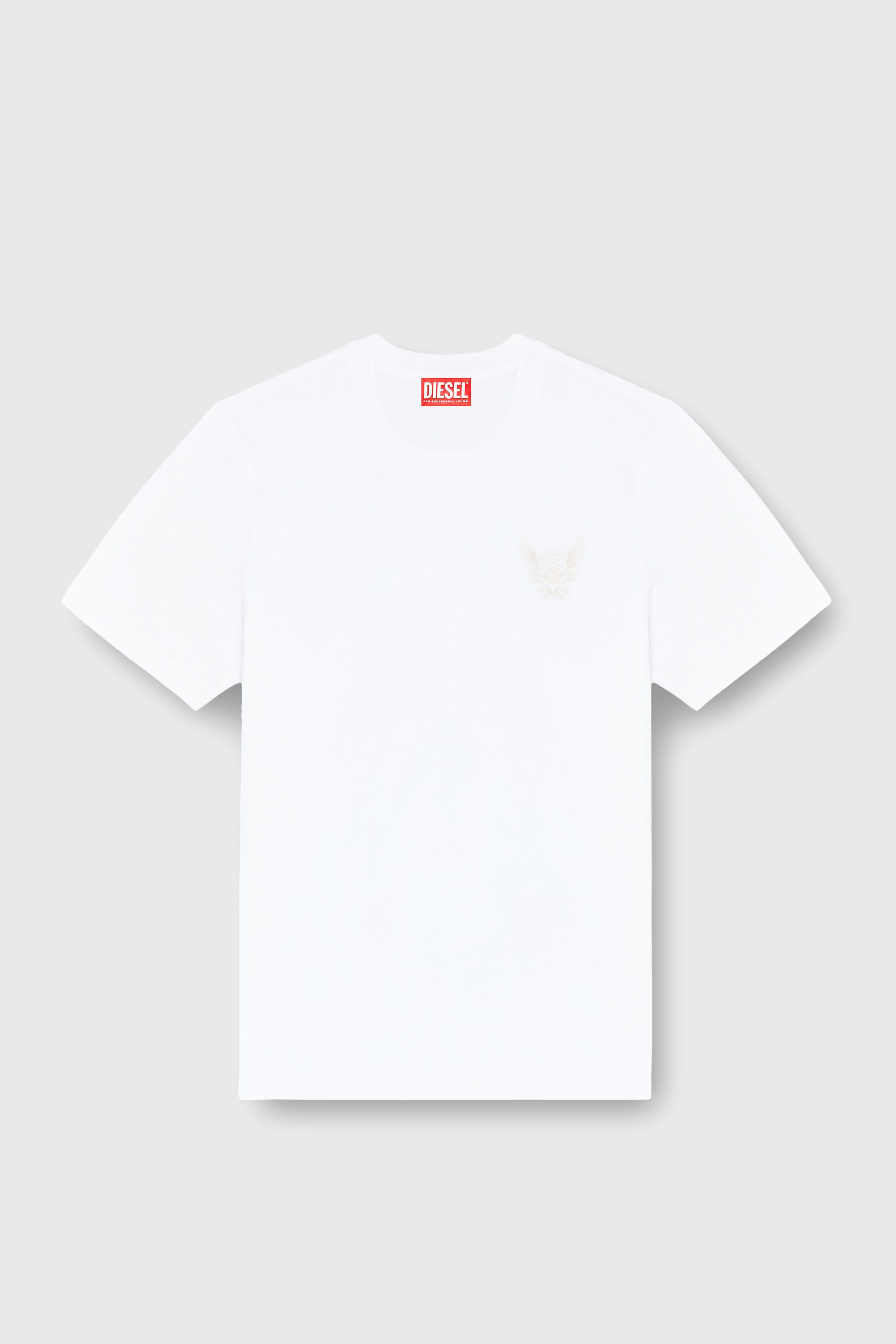 Diesel - T-ADJUST-AA8, Man's Cotton T-shirt with chest logo motif in White - 2