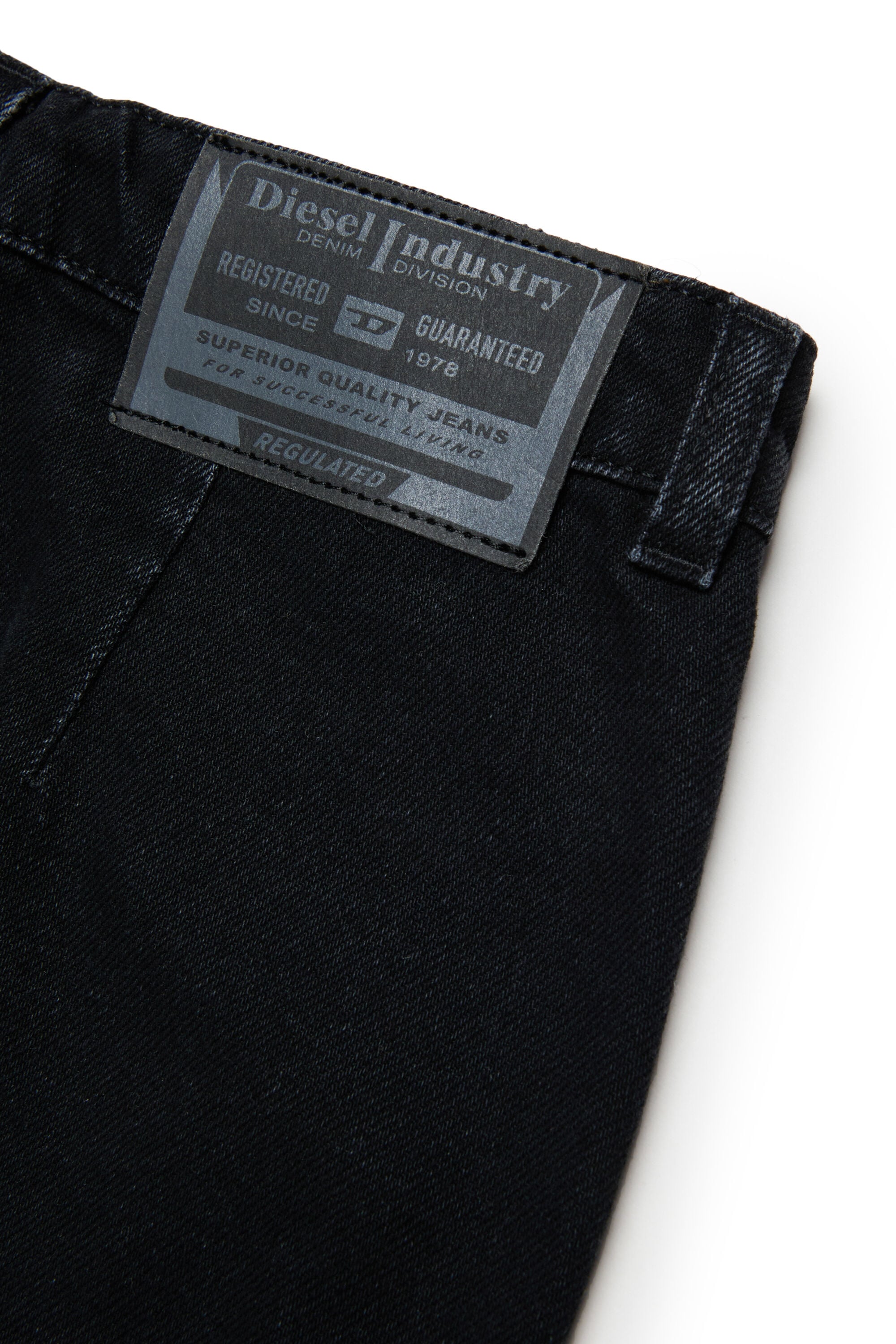 Diesel - GEARD, Woman's Denim mini skirt with curved hem in Black/Dark grey - 4