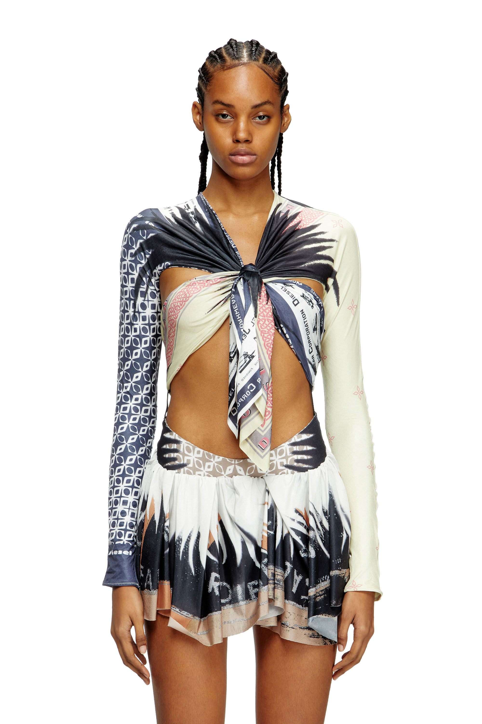 トップス d.i.a Women's Top with draped bandana front | Multicolor | Diesel