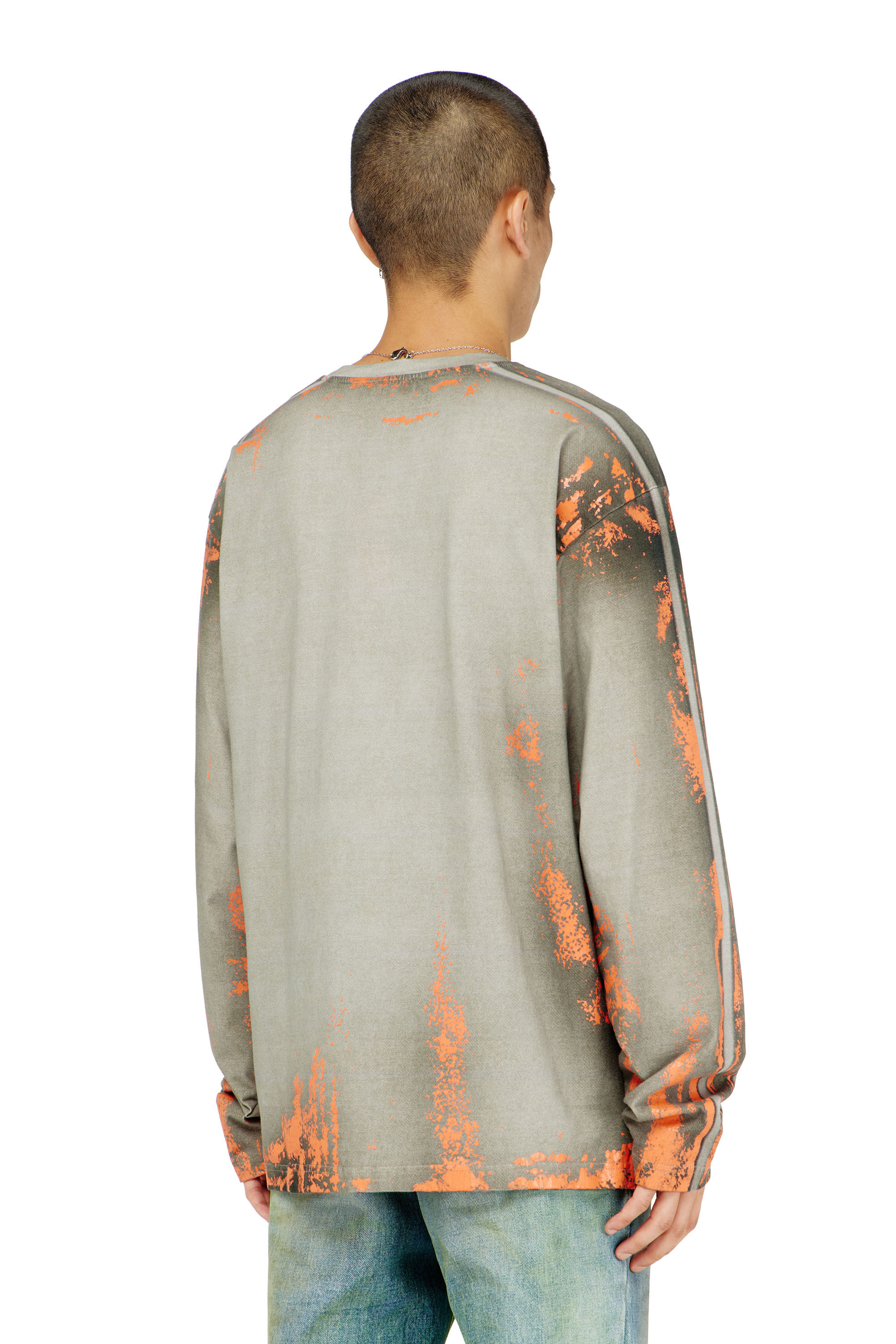 Diesel - T-FILMY, Man's Long-sleeve T-shirt in cracked jersey in null - 2