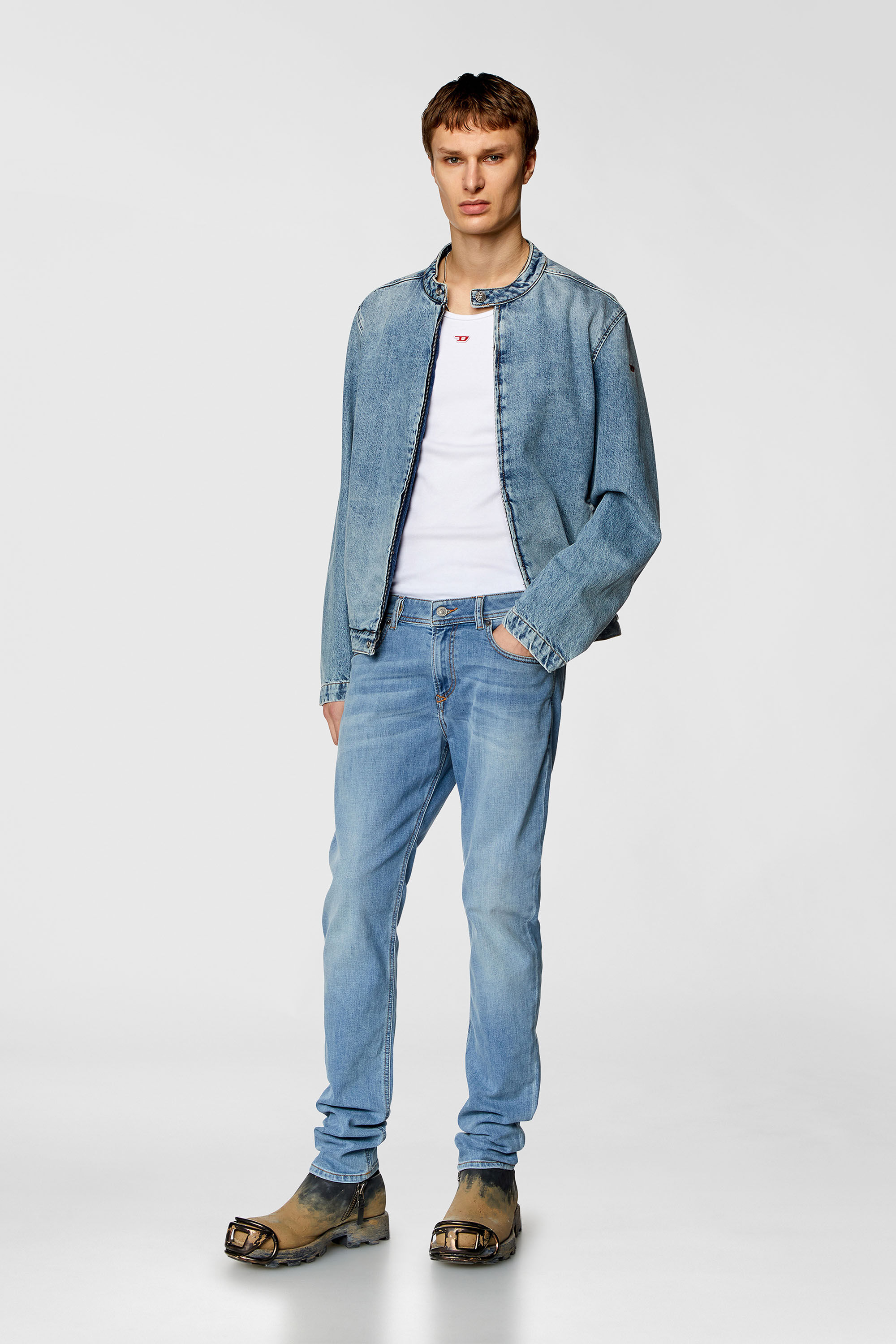 Diesel - Man's Skinny Jeans 1979 Sleenker 09H62, Light Blue - 1