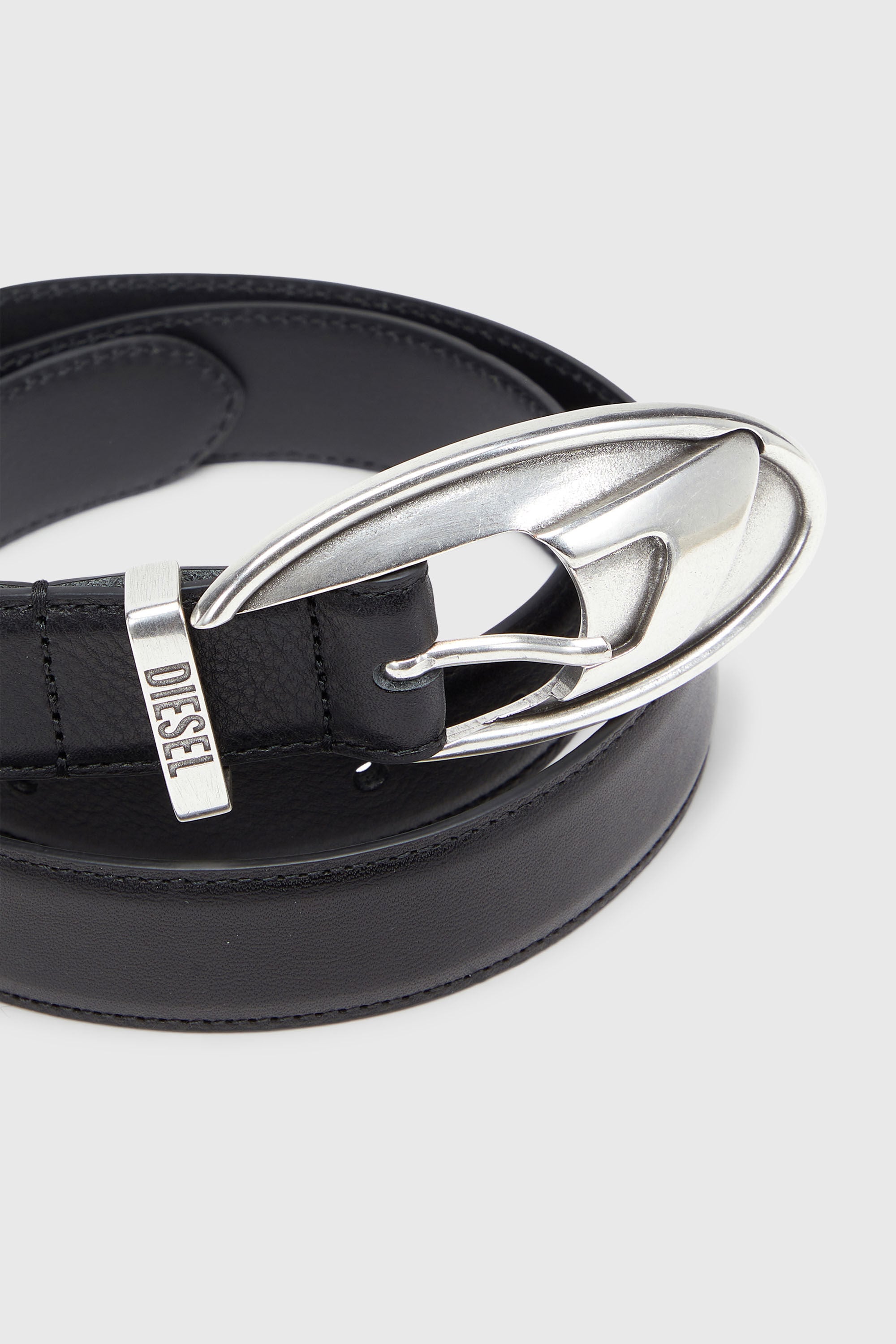 Diesel - B-D ROP 30, Unisex's 3 cm belt in bonded leather in Black - 3