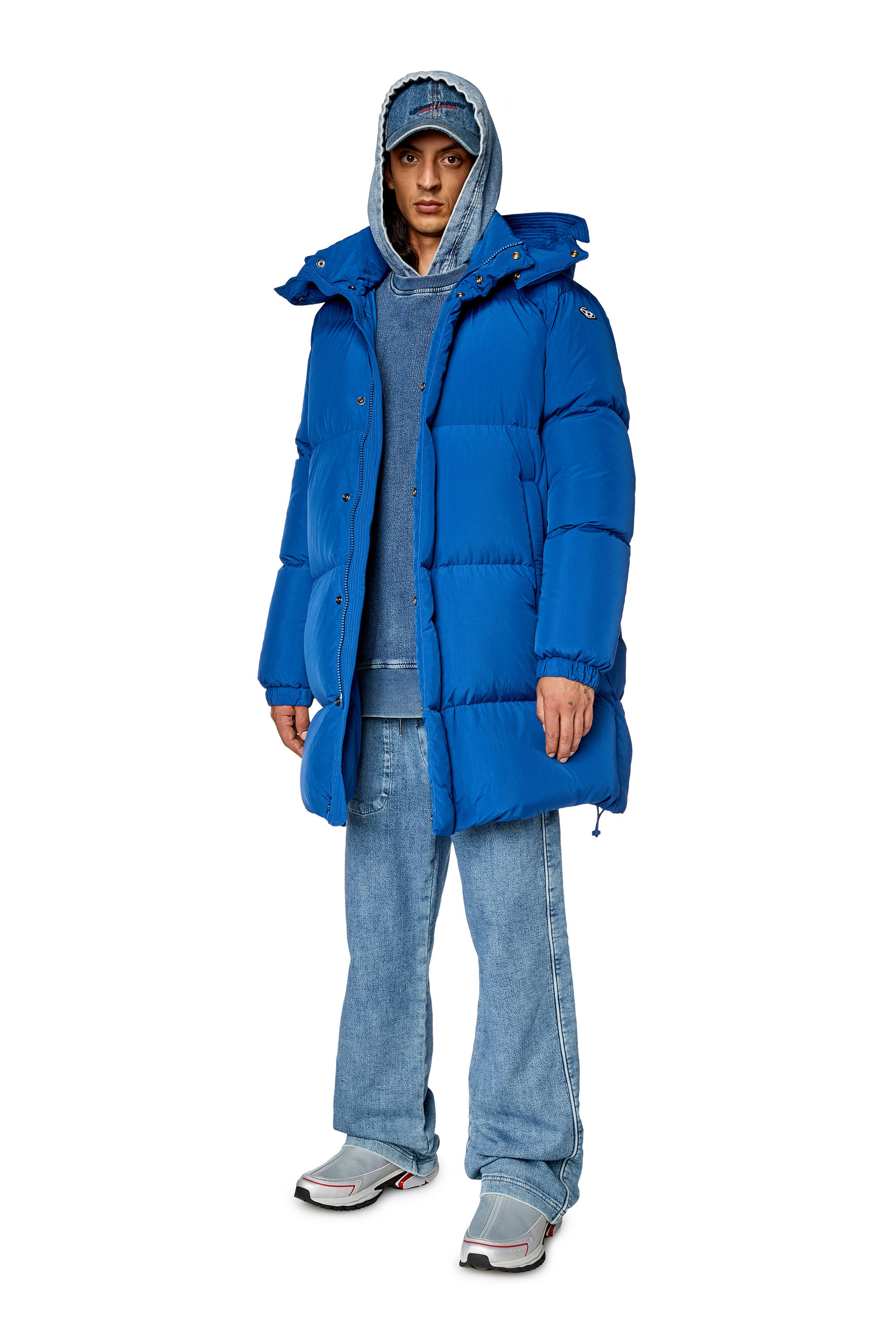Men's Down coat with ViralOff® treatment | Blue | Diesel