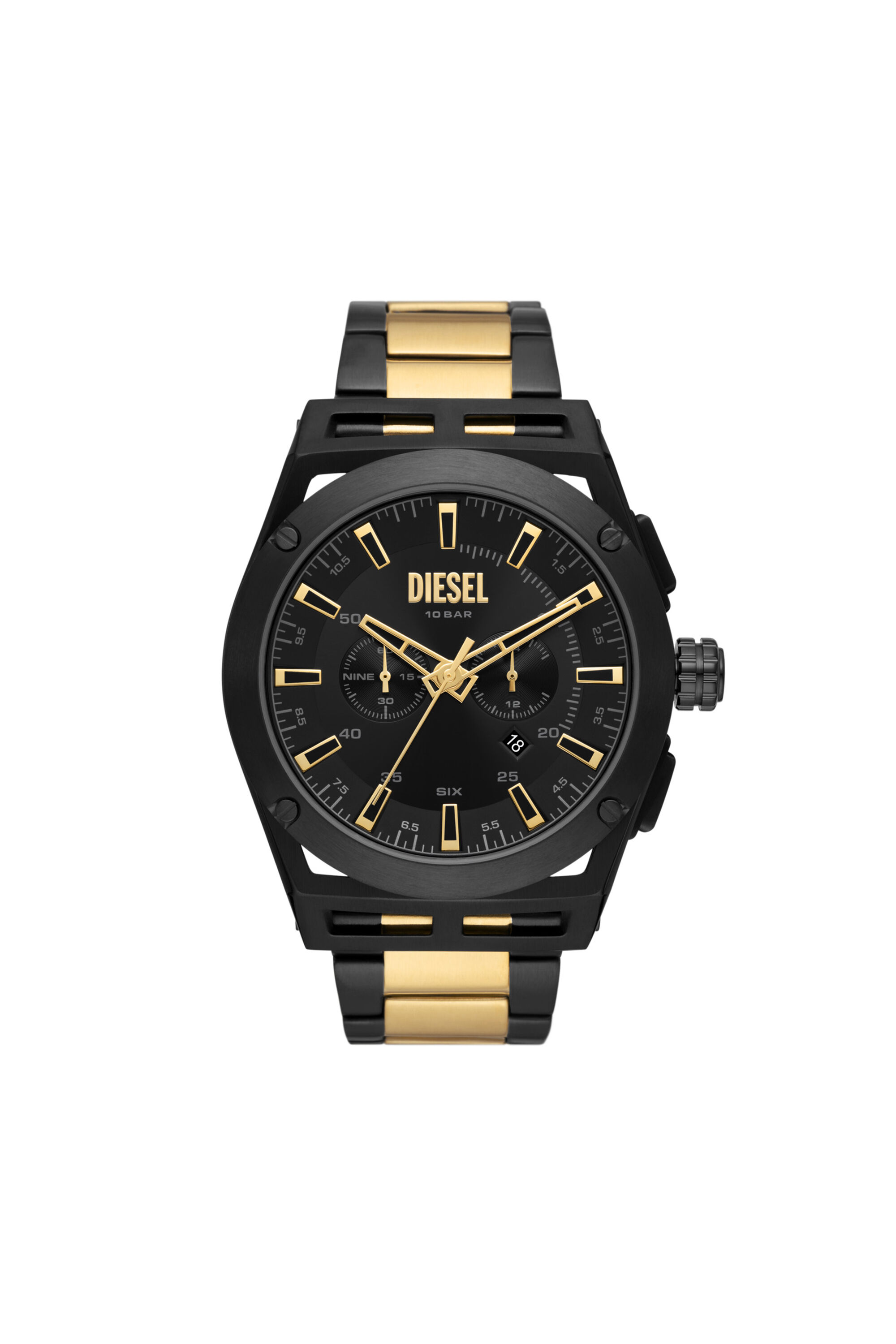 Diesel watch black and gold hotsell